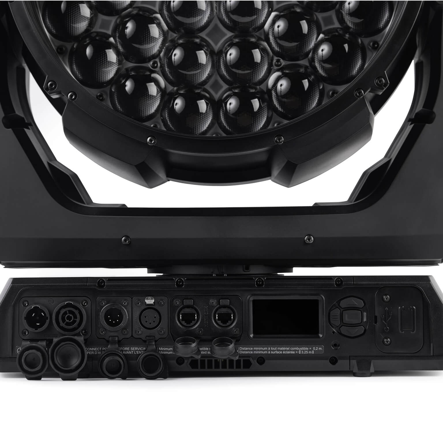 Martin MAC Aura Raven XIP - RGBL LED Wash Beam Eye-Candy Light, ports