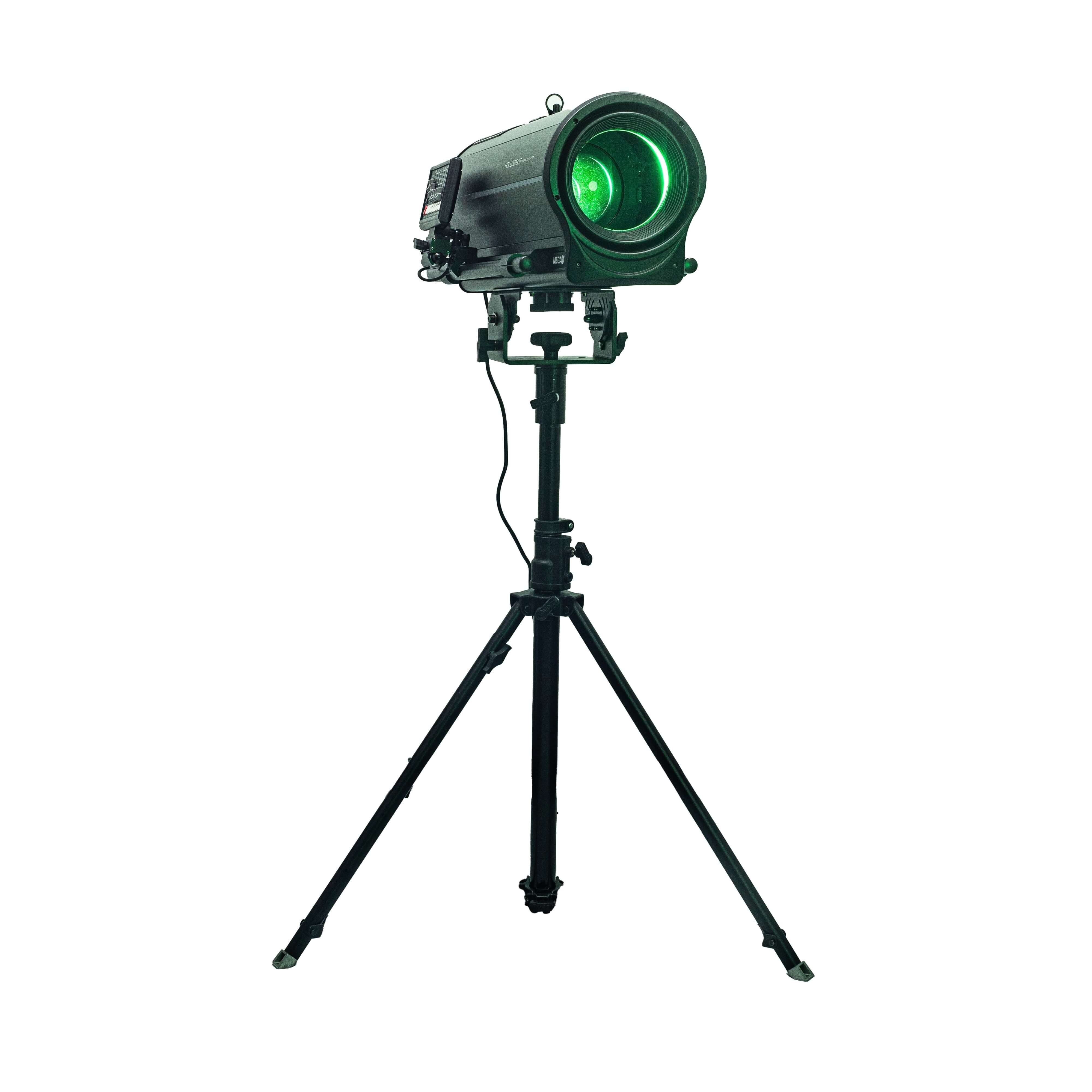 Mega-Lite Followbot Compact 1000W LED - Hybrid Follow Spot with Stand, angled right