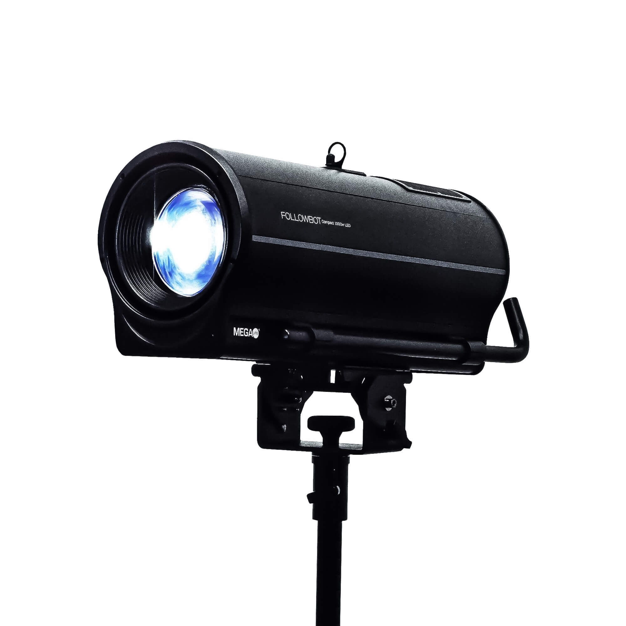 Mega-Lite Followbot Compact 1000W LED - Hybrid Follow Spot with Stand, close-up