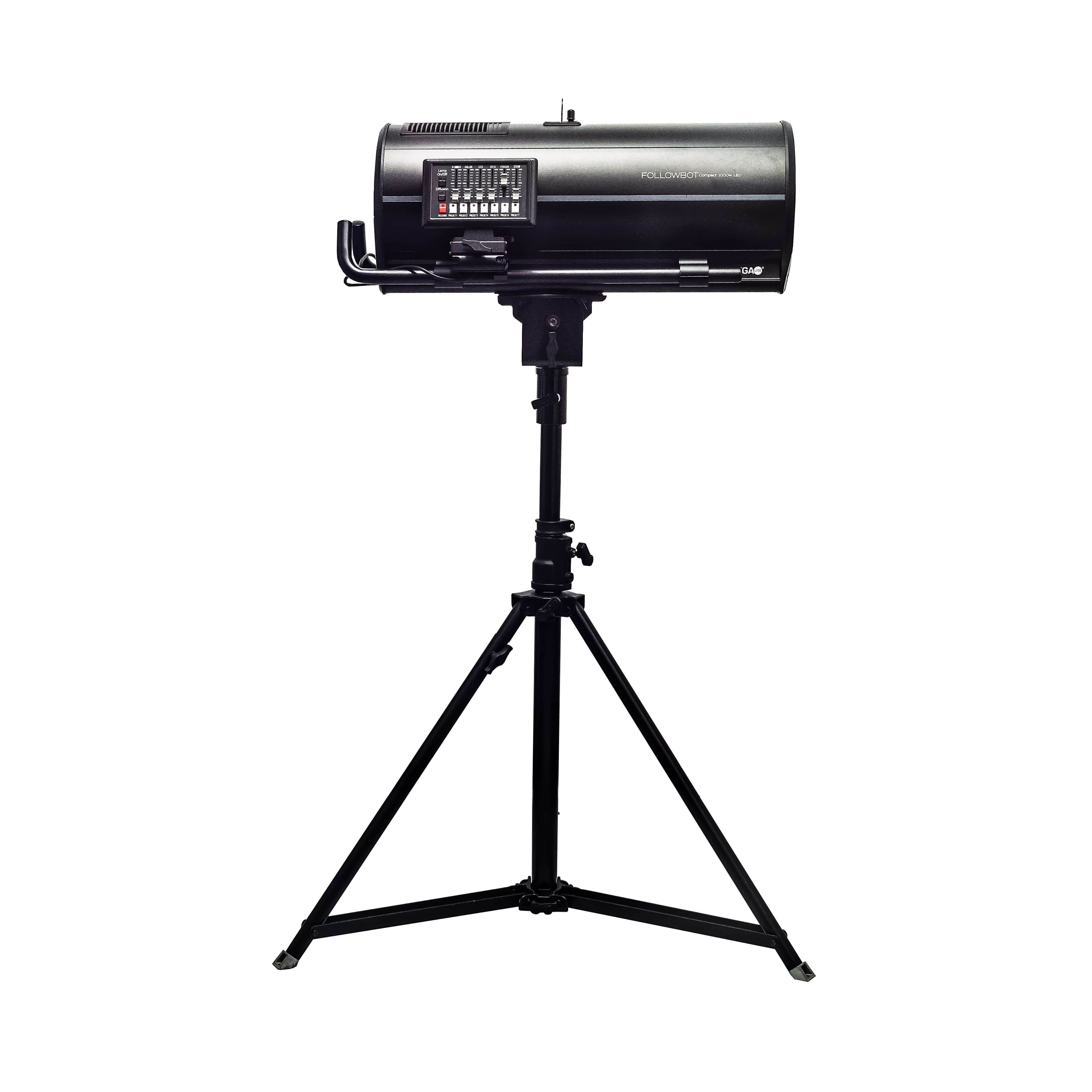 Mega-Lite Followbot Compact 1000W LED - Hybrid Follow Spot with Stand, right side