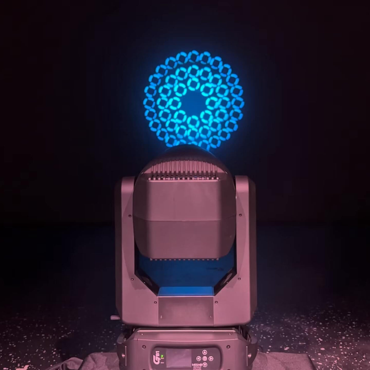 MEGA-Lite GB1 - 550W LED Beam Moving Head Lighting Fixture, cyan gobo