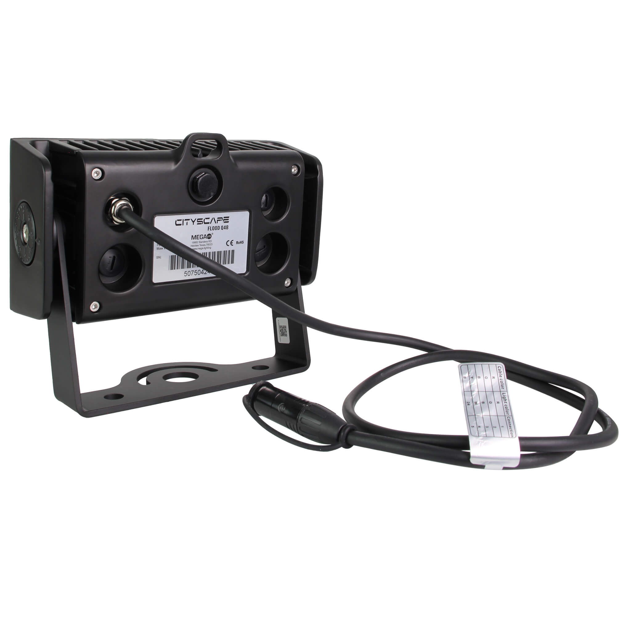 Mega-Lite Cityscape Flood Q48 - LED Wide Beam Wash Fixture, back left angle