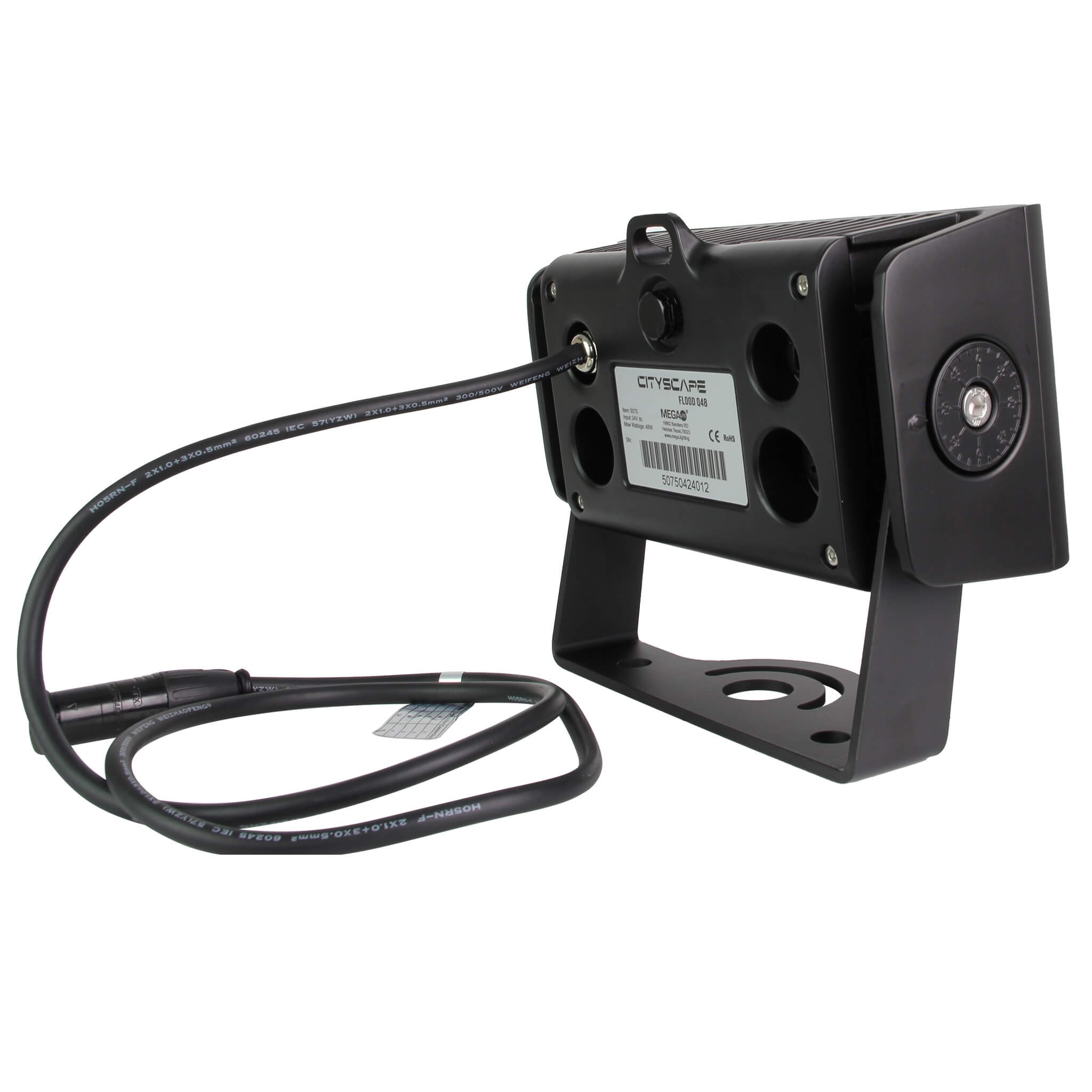 Mega-Lite Cityscape Flood Q48 - LED Wide Beam Wash Fixture, back right angle