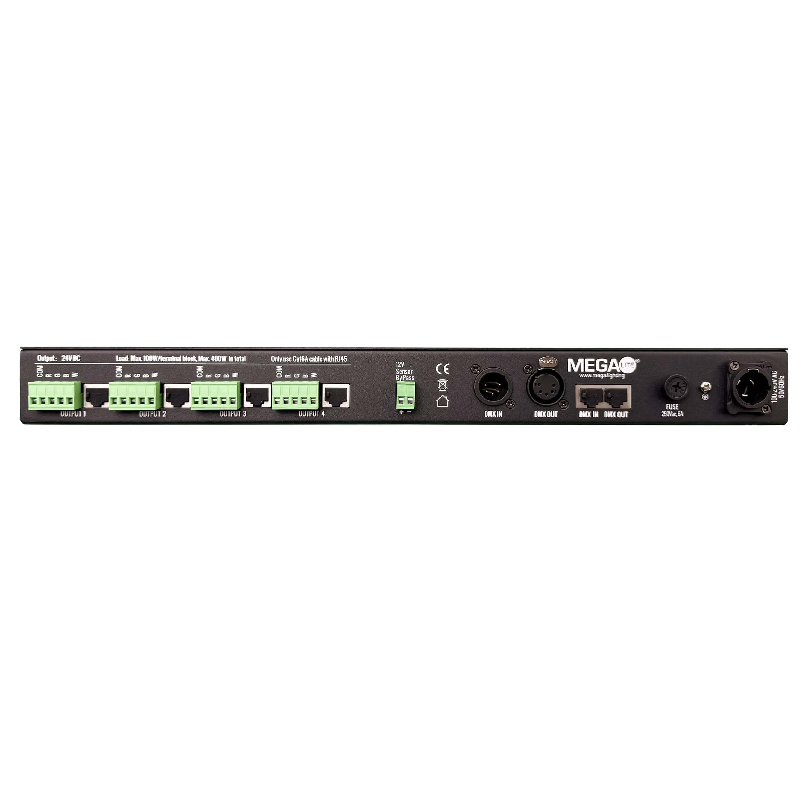 MEGA-Lite CV4 - Deco Series LED Line Driver with (4) 96W Outputs, rear