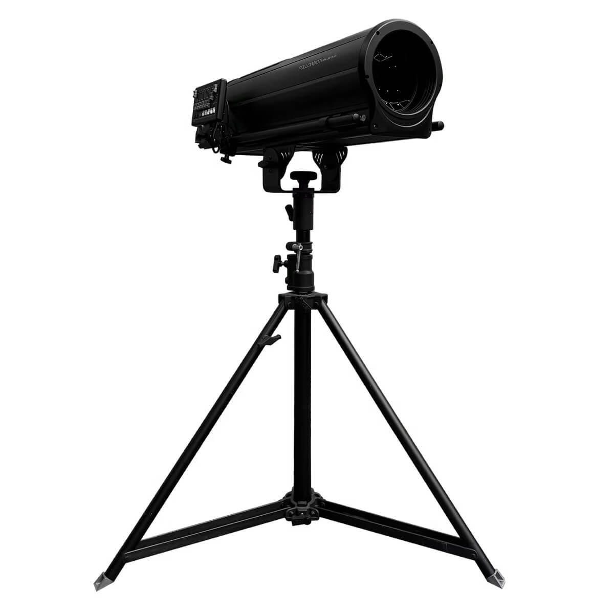 MEGA-Lite Followbot 600W LED CMYK - Follow Spot LED Fixture with Stand, angle