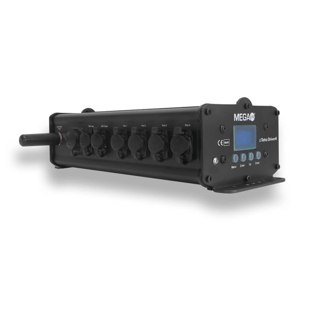 Mega-Lite TetraDriver 4 - Light Pipe Constant Voltage Driver, front angle left