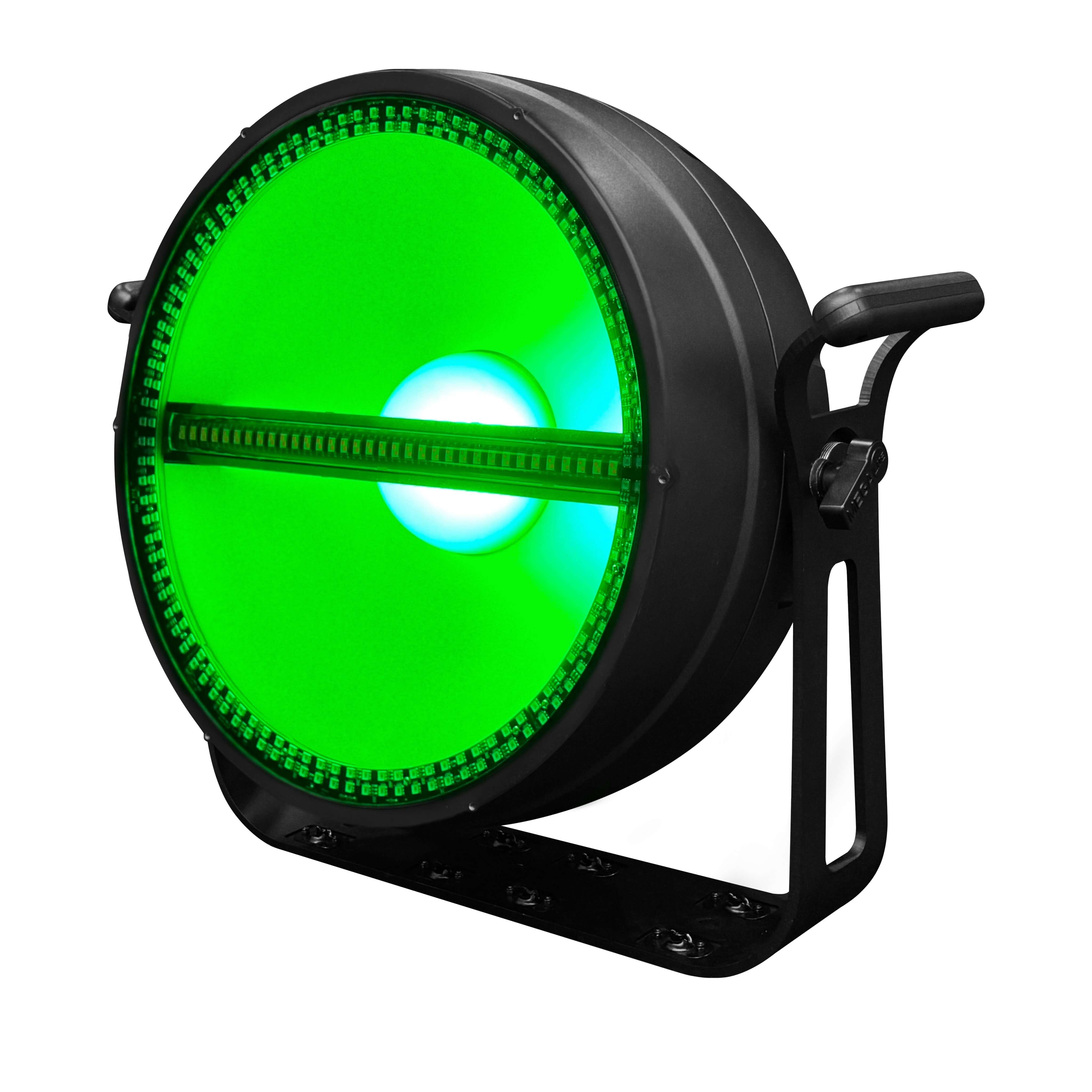 Mega-Lite Viceroy - 3 Element Modern Scoop Effects Lighting Fixture, angle green