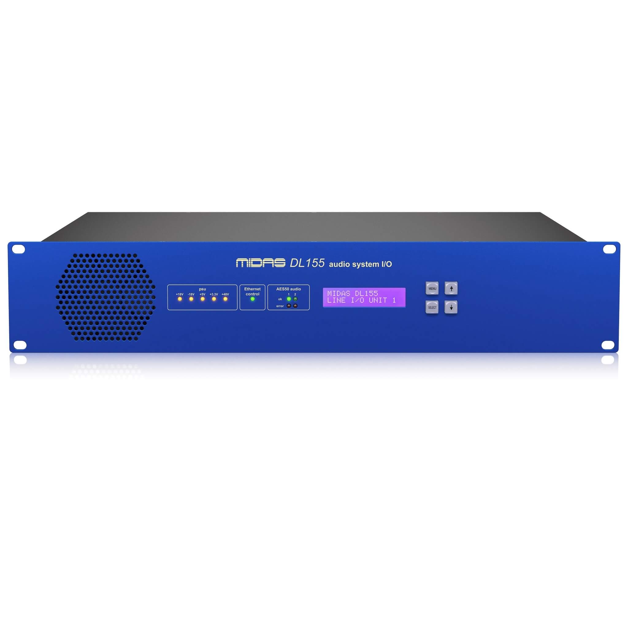 Midas DL155 - 16 Input, 16 Output Stage Box with 8 Midas Mic Preamps, front top