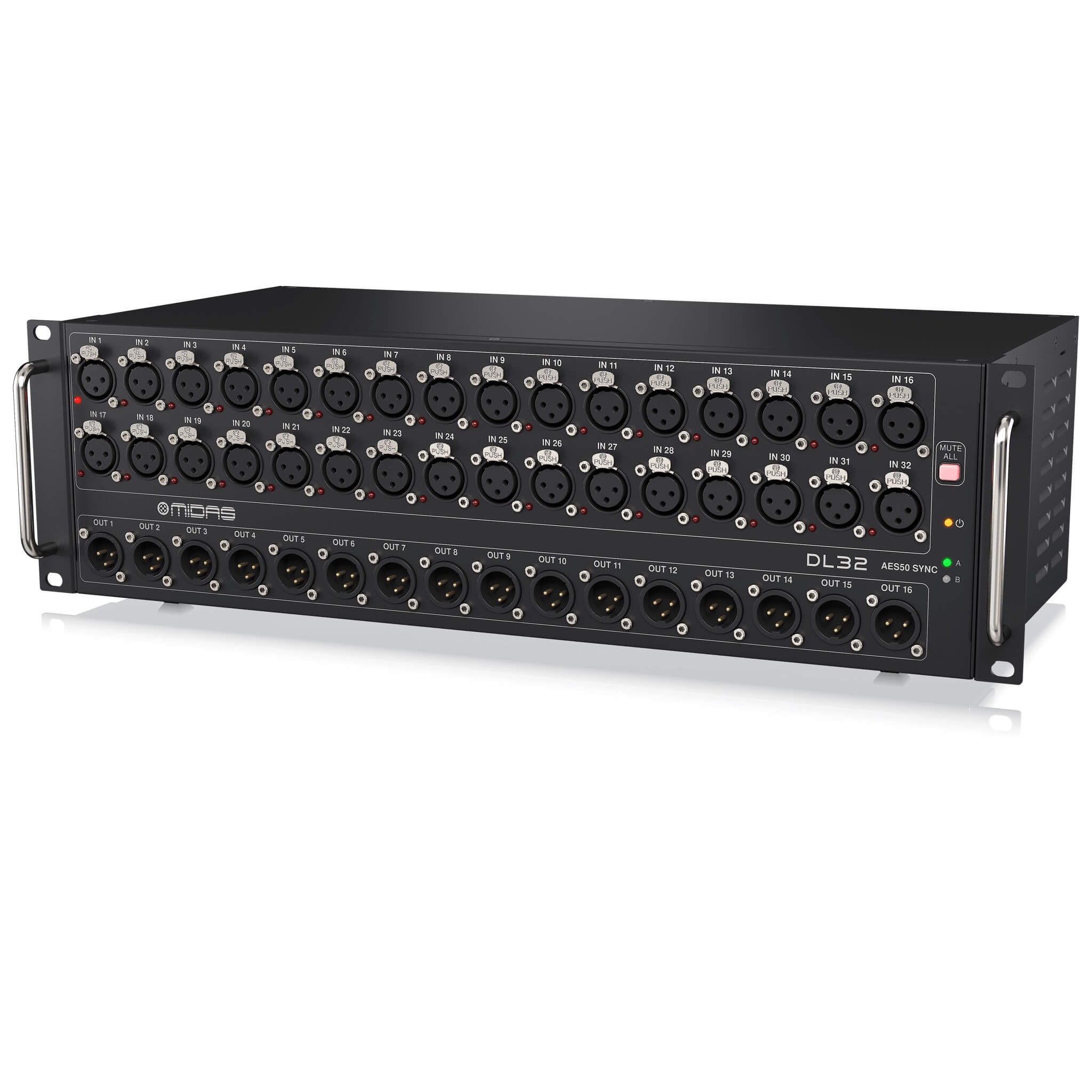 Midas DL32 - 32-Input, 16-Output Stage Box with 32 Midas Mic Preamps, right