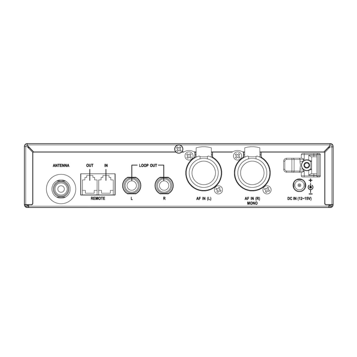 MIPRO MI-909T - UHF Digital Stereo Transmitter, rear