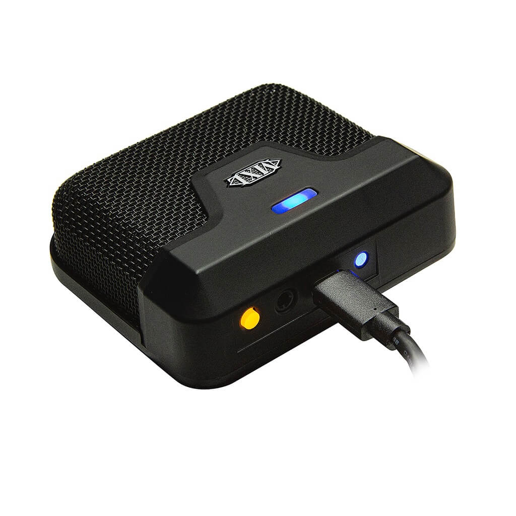 MXL AC-83 - Bluetooth LE 5.0 Enabled Boundary Microphone, back with blue light
