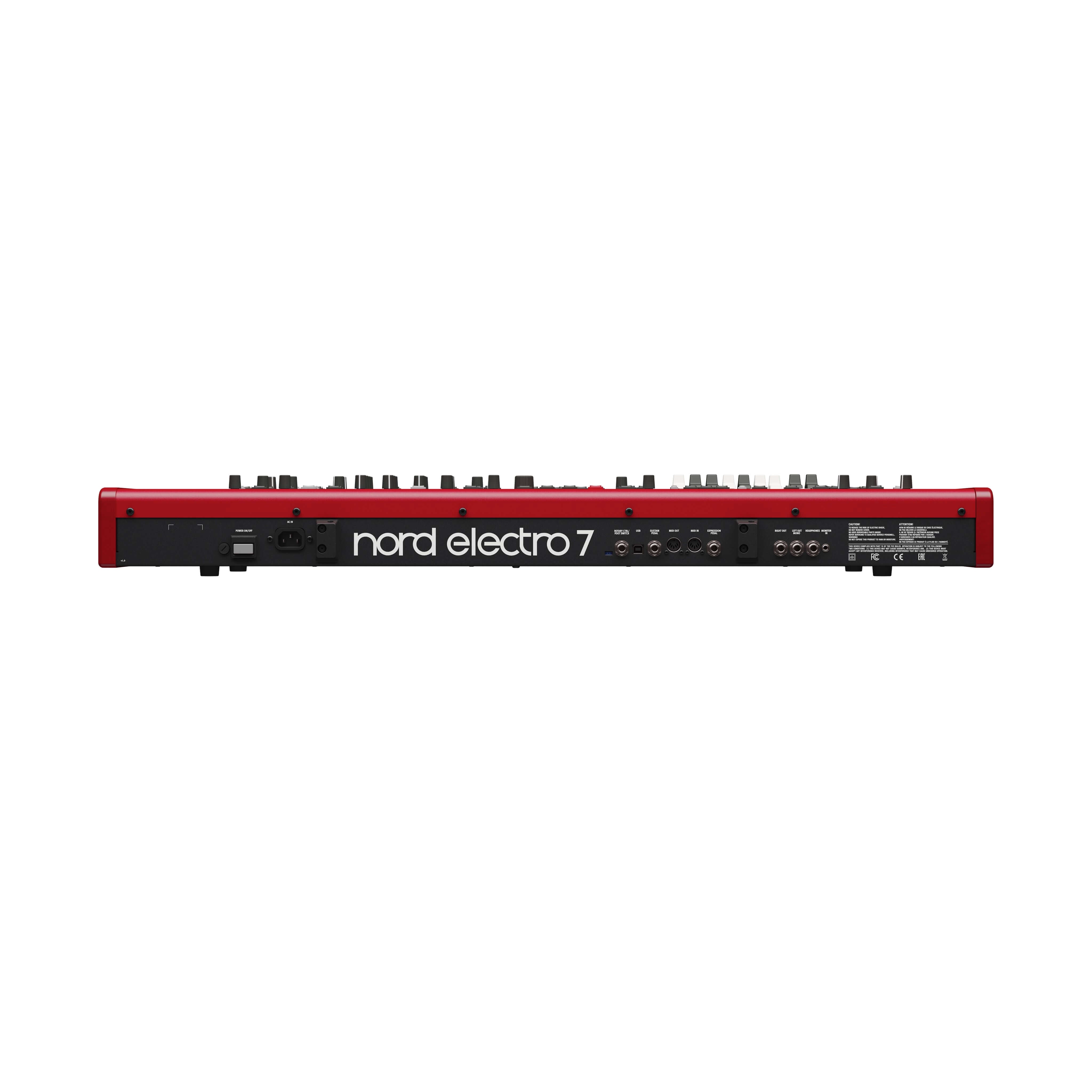Nord Electro 7 61 - 61-note Semi-Weighted Waterfall Keyboard, rear