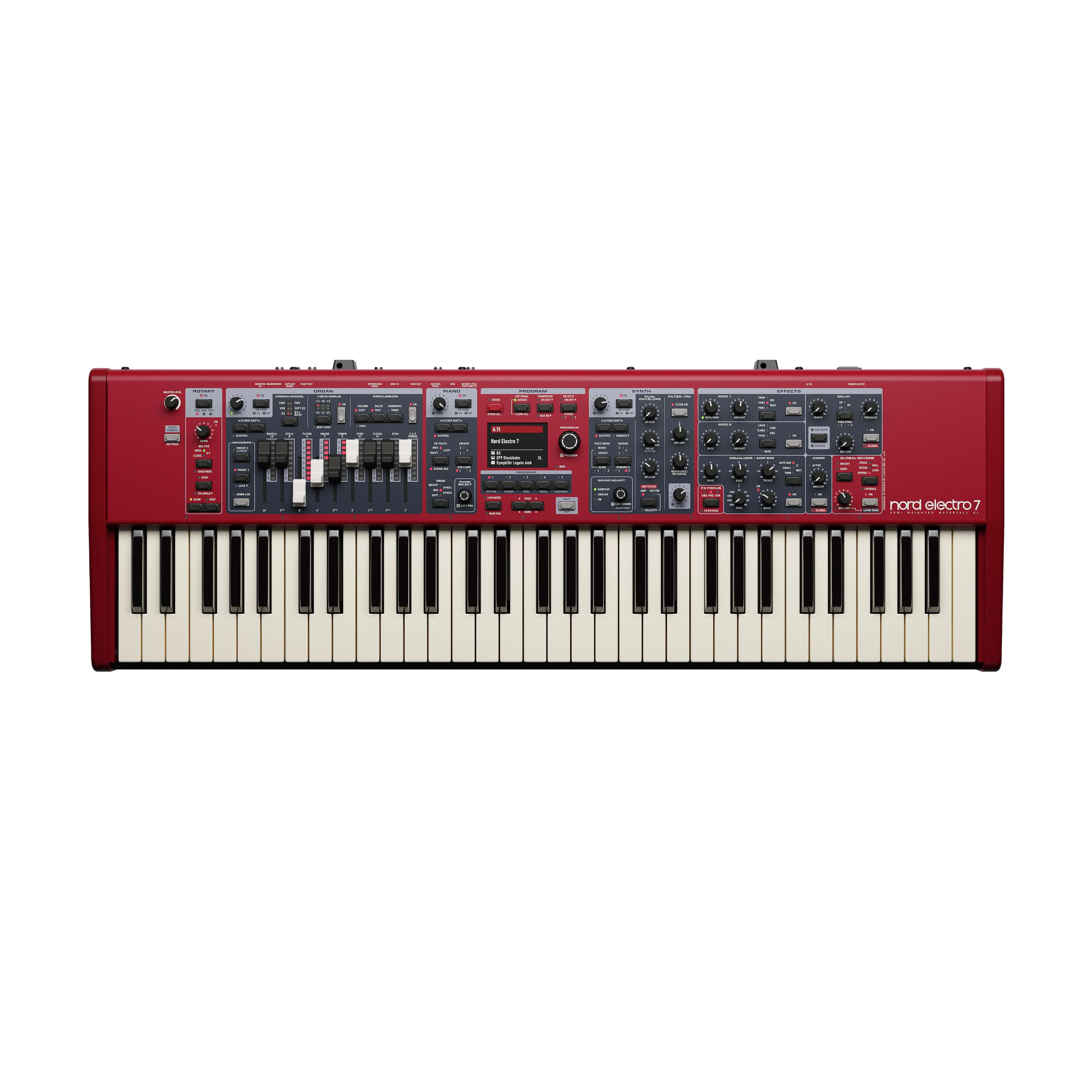 Nord Electro 7 61 - 61-note Semi-Weighted Waterfall Keyboard, top