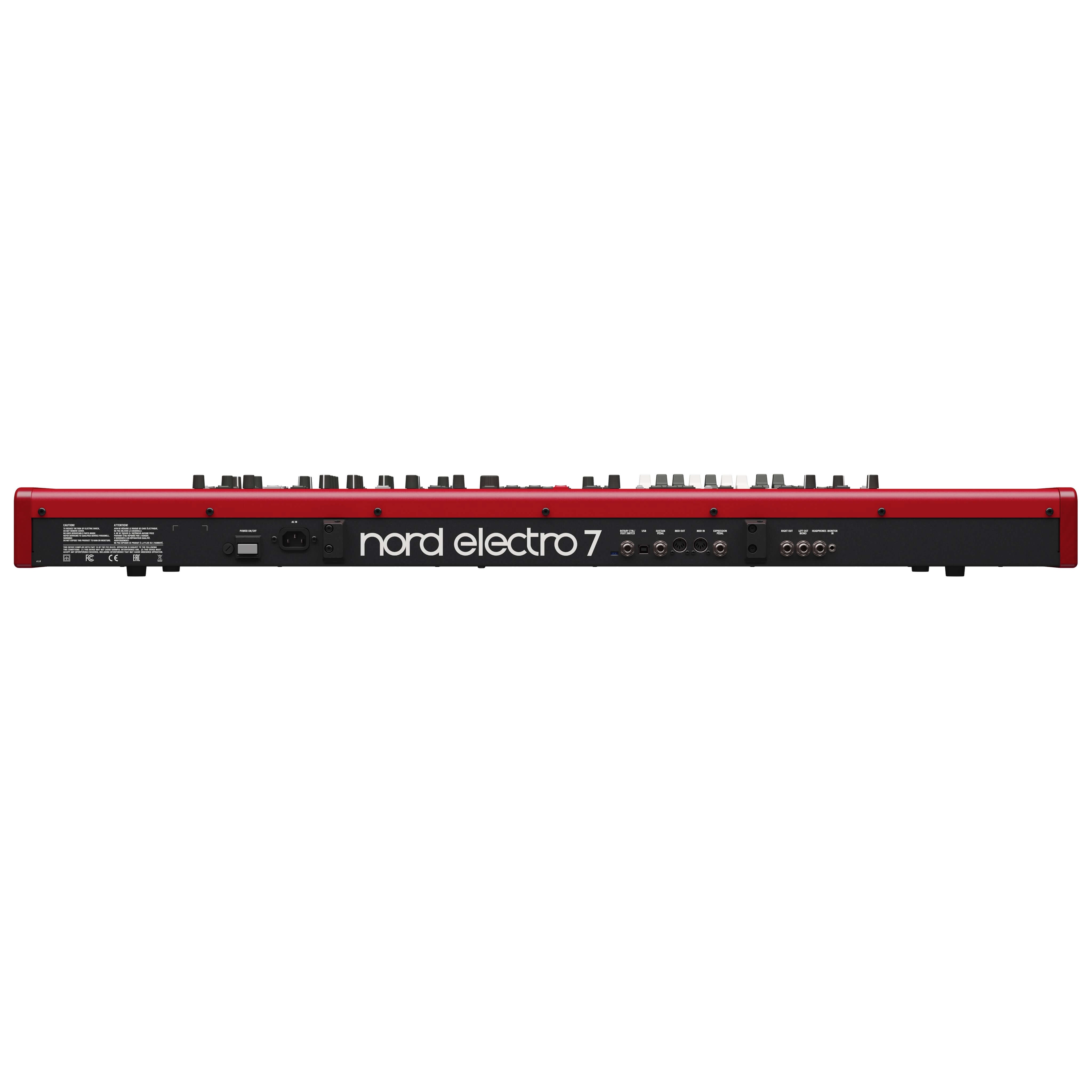 Nord Electro 7 73 - 73-note Semi-Weighted Waterfall Keyboard, rear