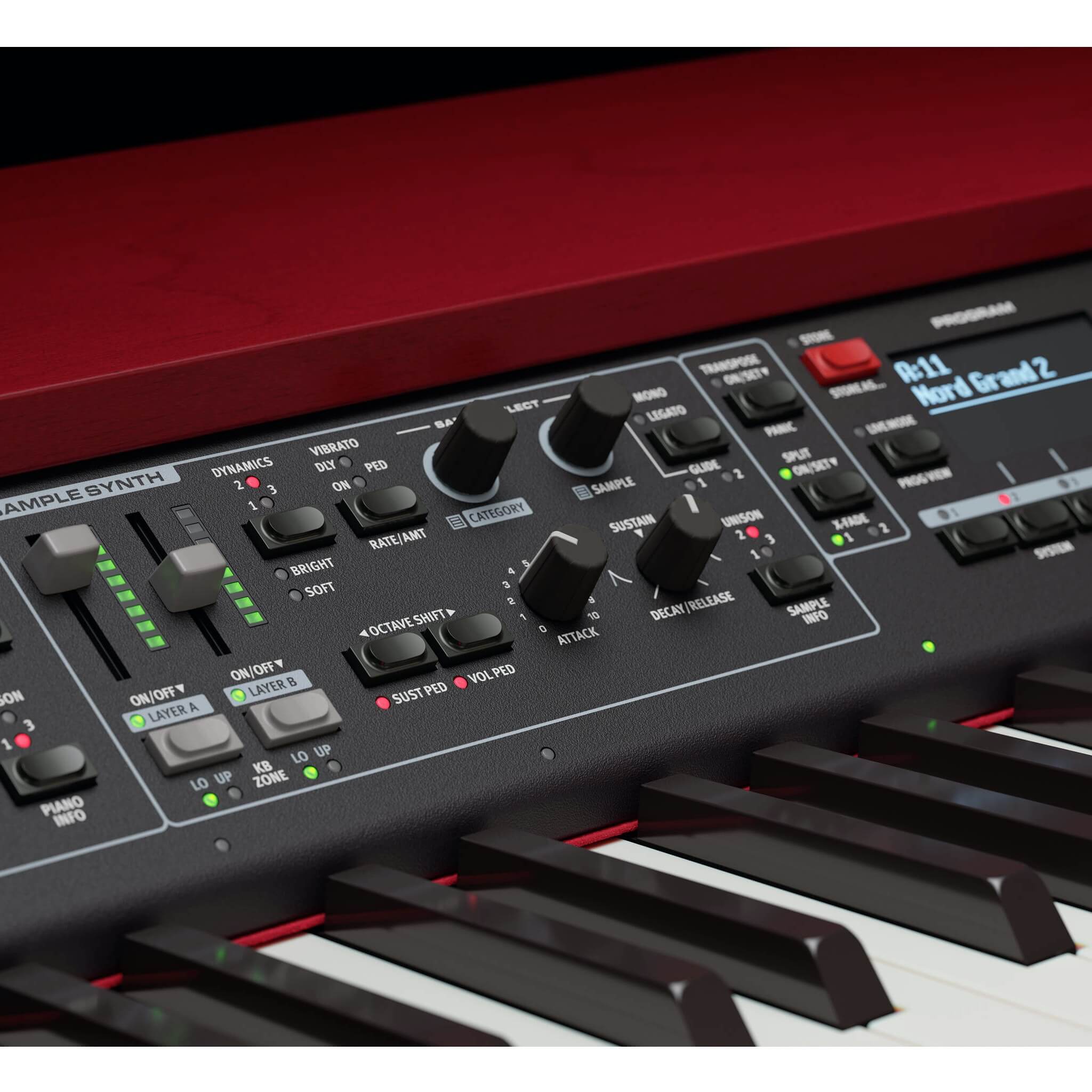 Nord Grand 2 - 88-note Kawai Responsive Hammer Action Keyboard, sample synth section