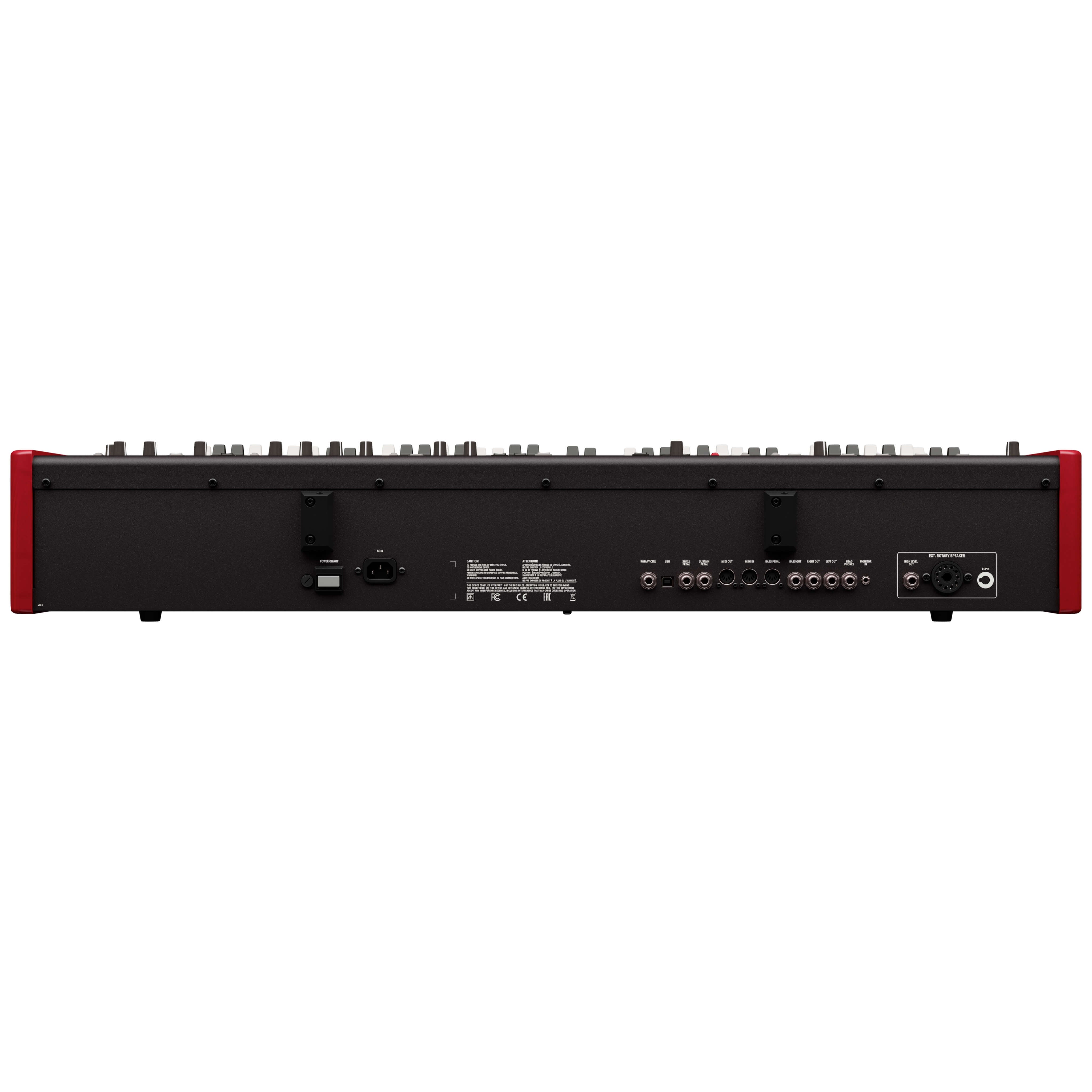 Nord Organ 3 with 2x61-key Triple Sensor Semi-Weighted Waterfall Keyboard, back