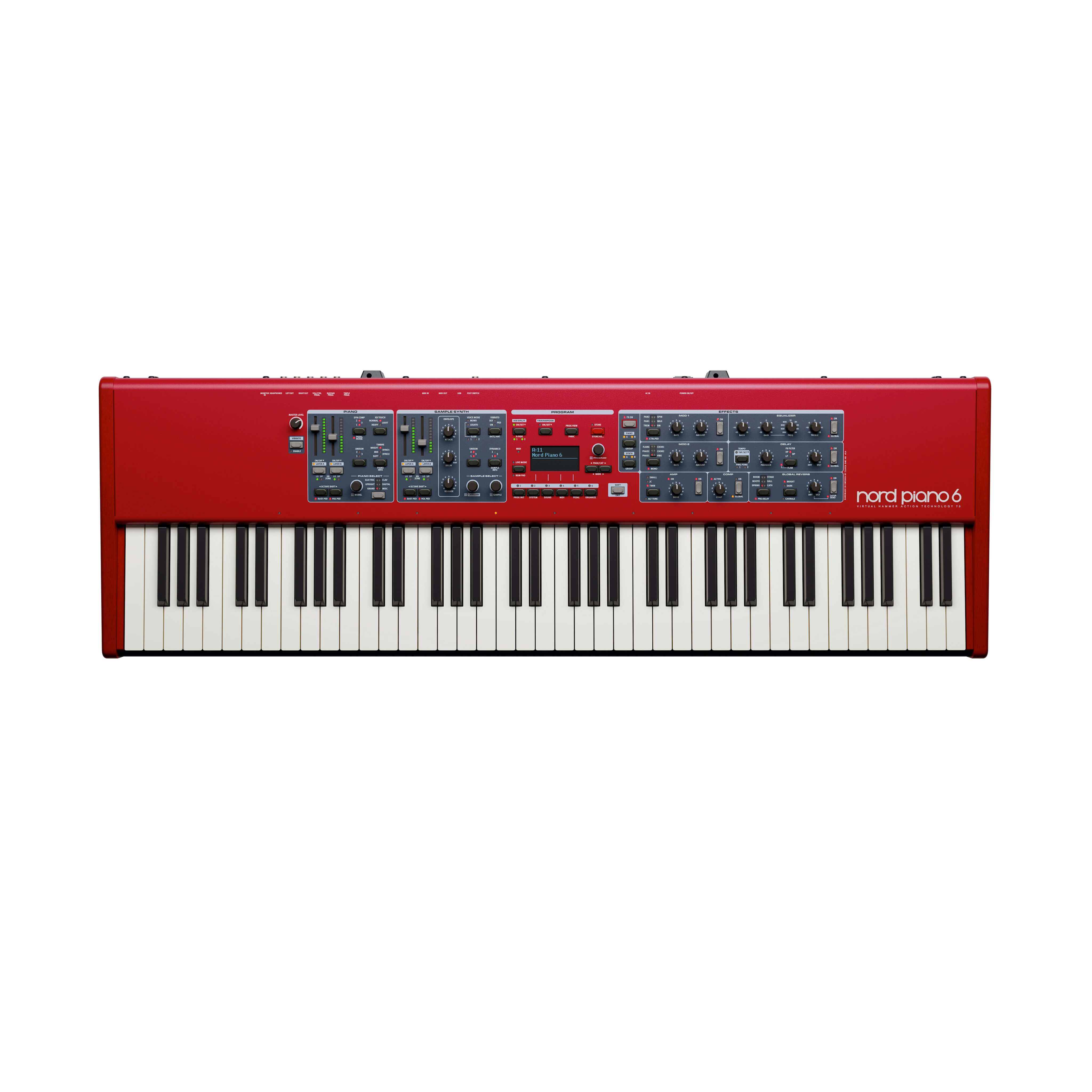 Nord Piano 6 73 - 73-key Triple Sensor Hammer Action Keyboard, top