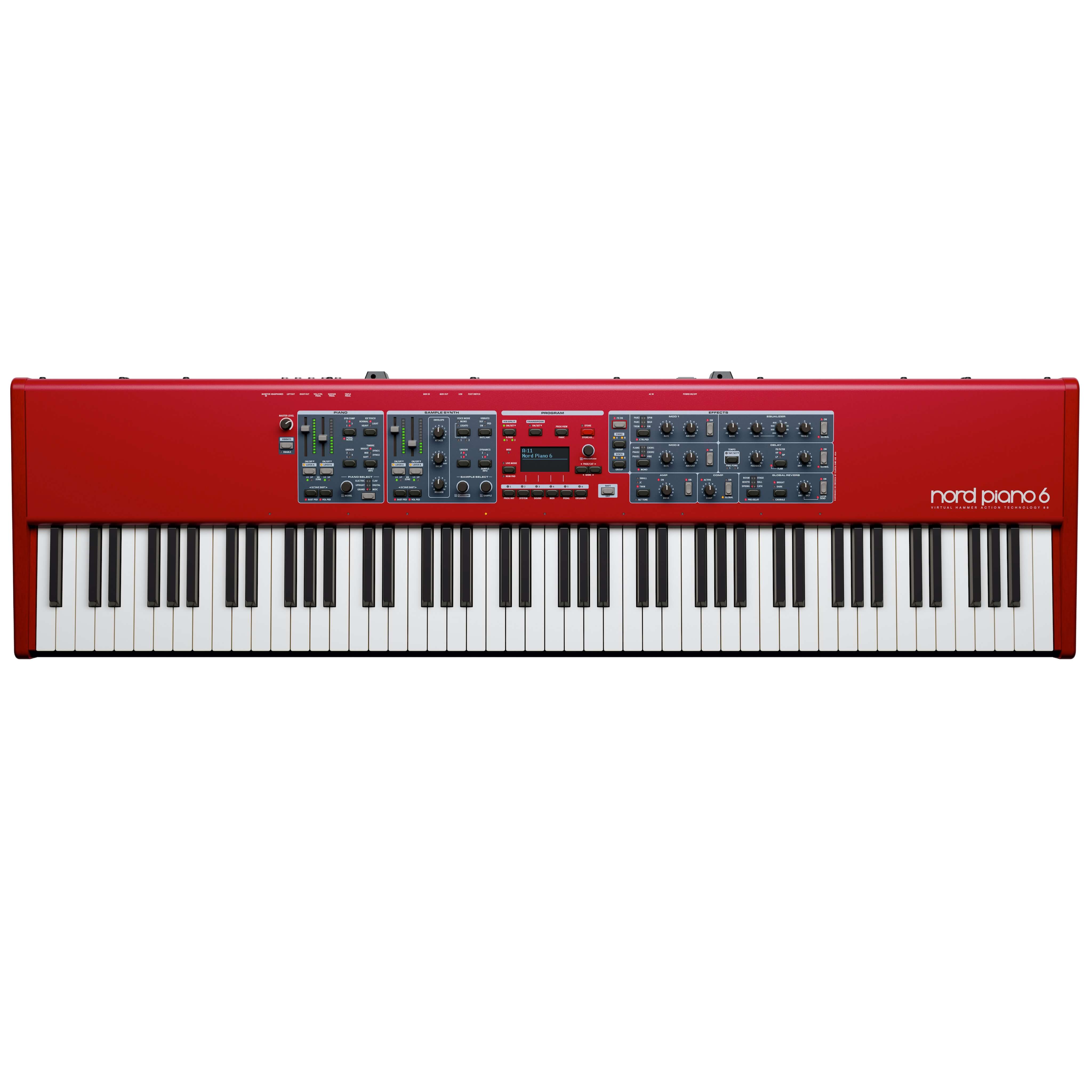 Nord Piano 6 88 - 88-key Triple Sensor Hammer Action Keyboard, top