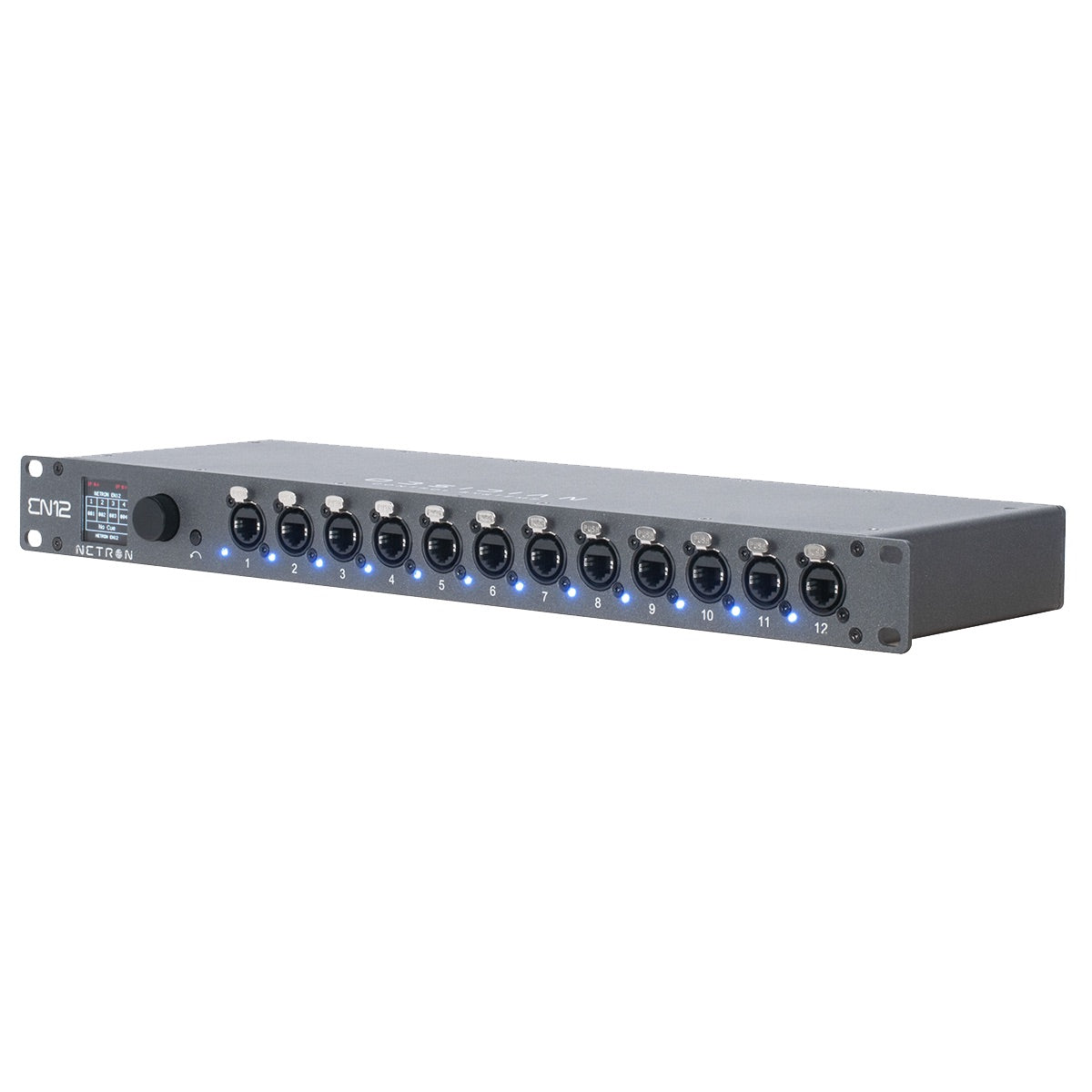Obsidian Netron EN12 - 12-port 5-pin XLR DMX/RDM to Ethernet Gateway, left