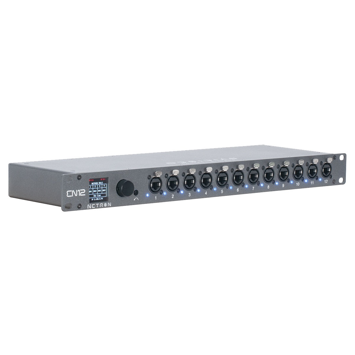 Obsidian Netron EN12 - 12-port 5-pin XLR DMX/RDM to Ethernet Gateway, right