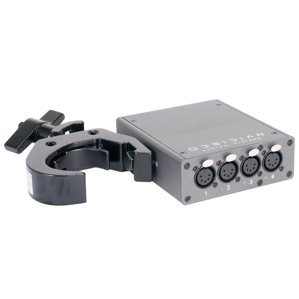 Obsidian Netron EP4 - 4-port 5-pin XLR DMX/RDM to Ethernet Gateway, clamp