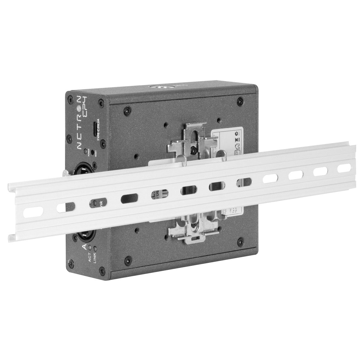 Obsidian Netron EP4 - 4-port 5-pin XLR DMX/RDM to Ethernet Gateway, DIN mount