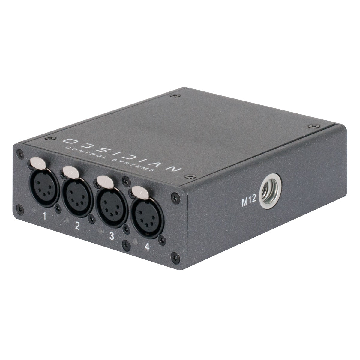 Obsidian Netron EP4 - 4-port 5-pin XLR DMX/RDM to Ethernet Gateway, left