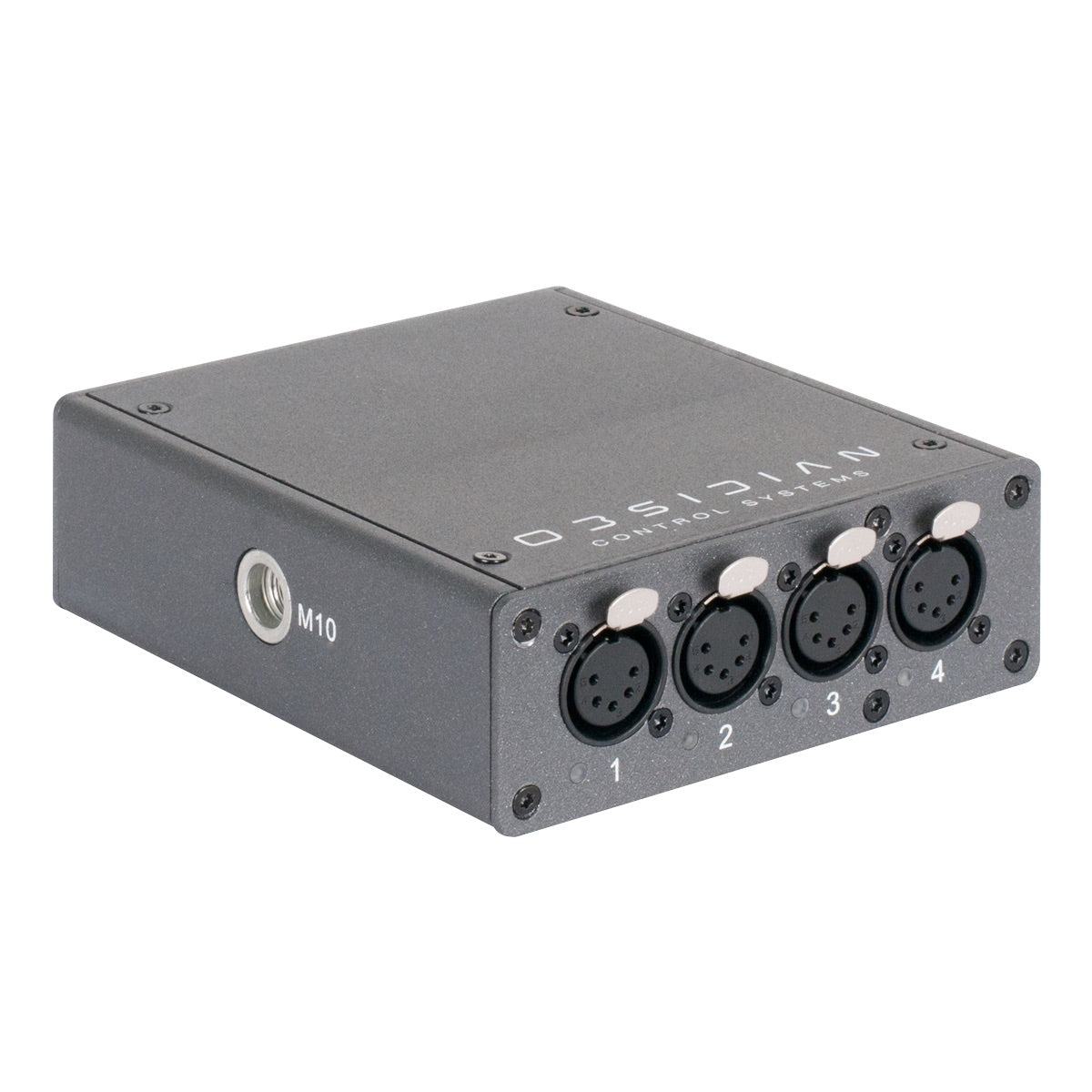 Obsidian Netron EP4 - 4-port 5-pin XLR DMX/RDM to Ethernet Gateway, right