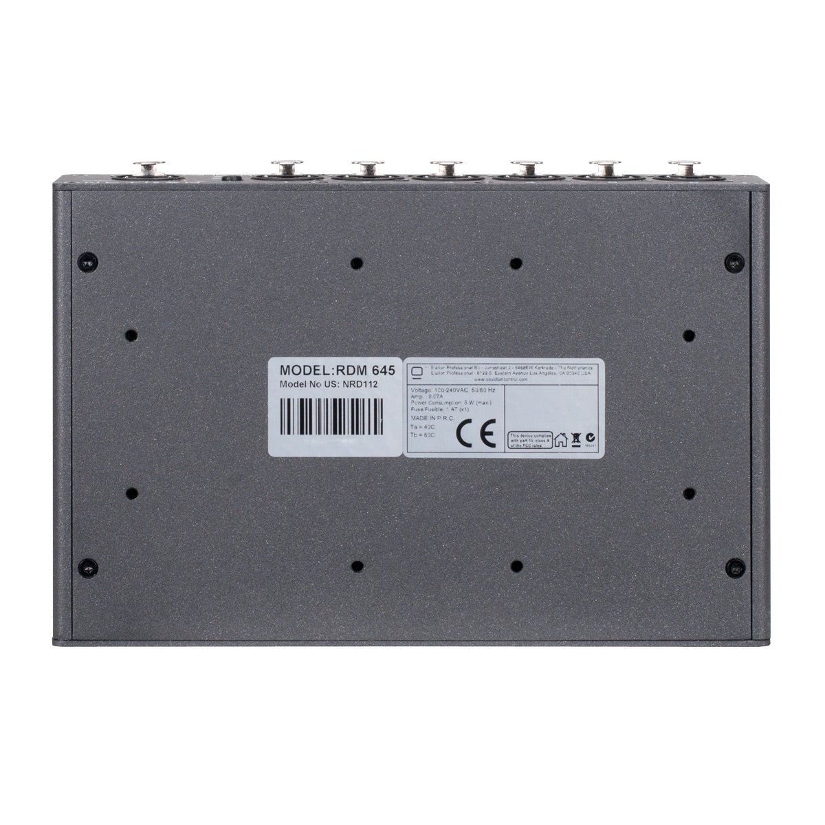 Obsidian Netron RDM 645 - 6-port RJ45 DMX/RDM Splitter, bottom