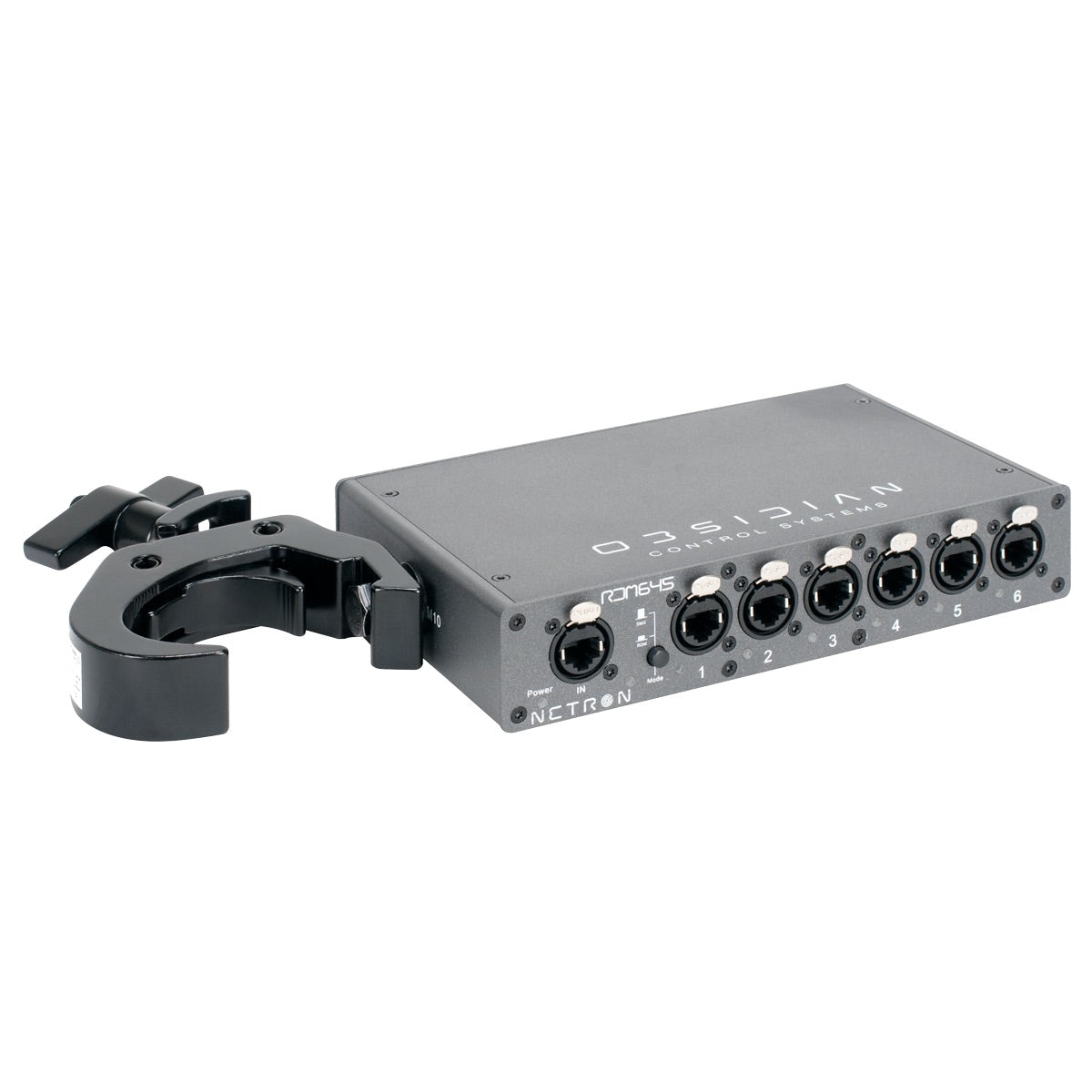 Obsidian Netron RDM 645 - 6-port RJ45 DMX/RDM Splitter, clamp
