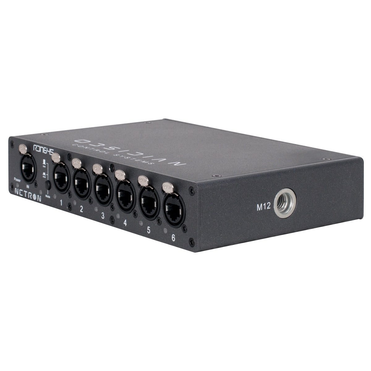 Obsidian Netron RDM 645 - 6-port RJ45 DMX/RDM Splitter, left