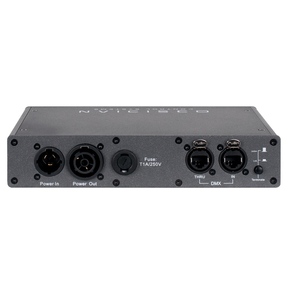 Obsidian Netron RDM 645 - 6-port RJ45 DMX/RDM Splitter, rear