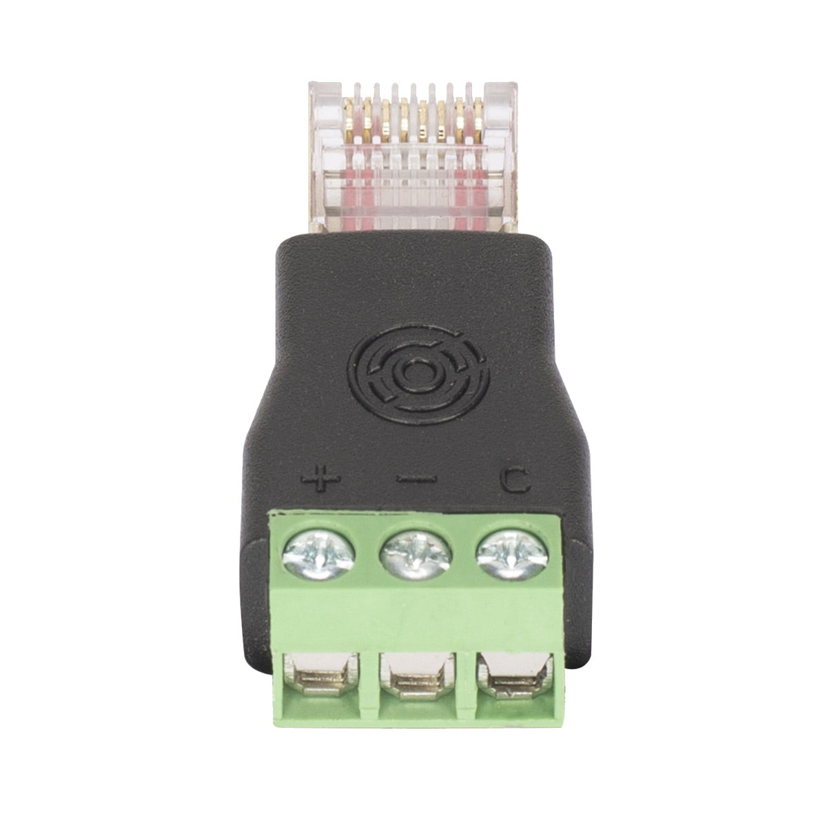 Obsidian Netron RJ-T - RJ45 to Terminal Block DMX Adaptor, front