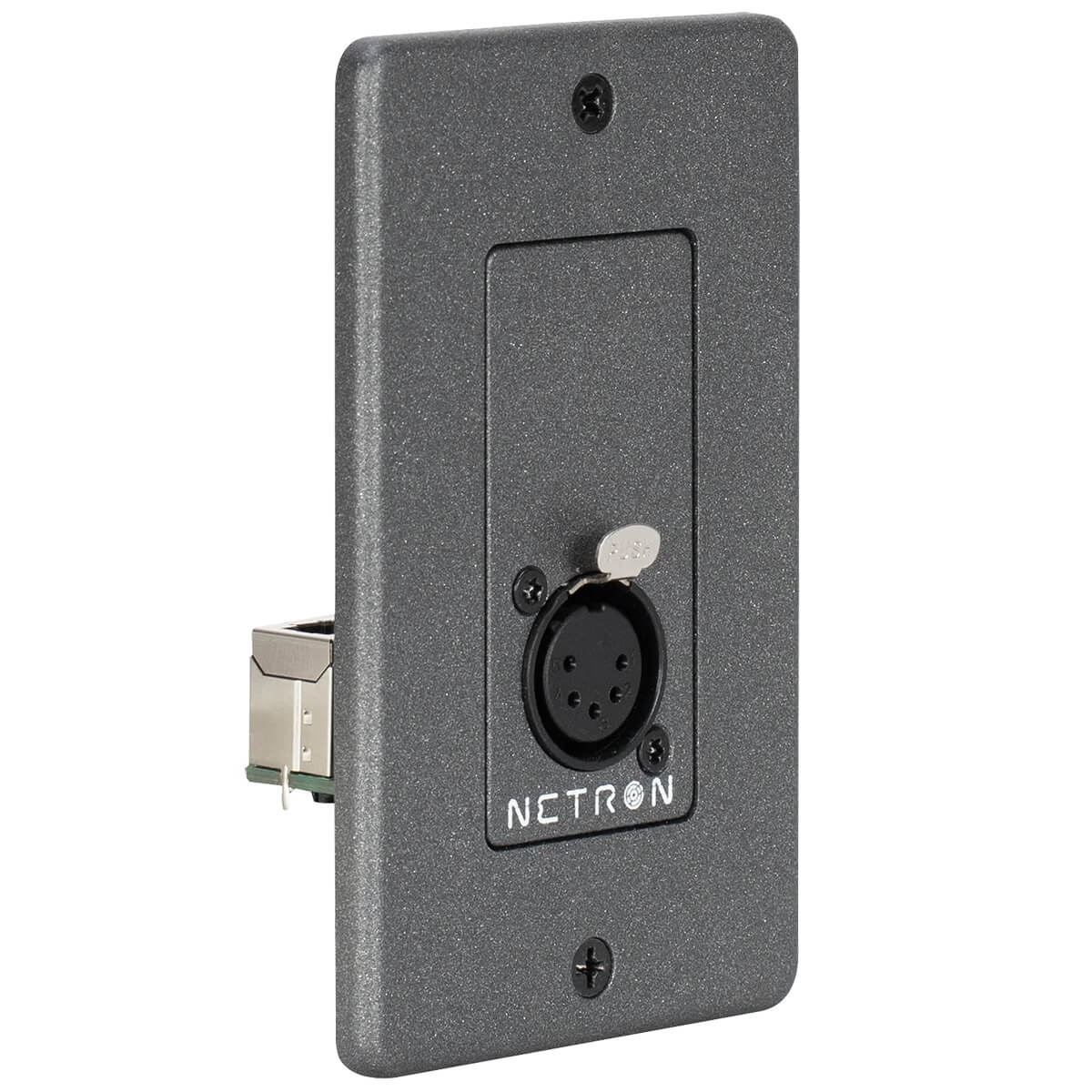 Obsidian Netron WP1DO - Wall Plate with DMX Output Connector, angled
