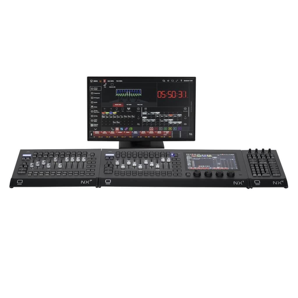 Obsidian NX1-16 - 16 Universes, 10 Playbacks, ONYX Lighting Console, shown with optional equipment