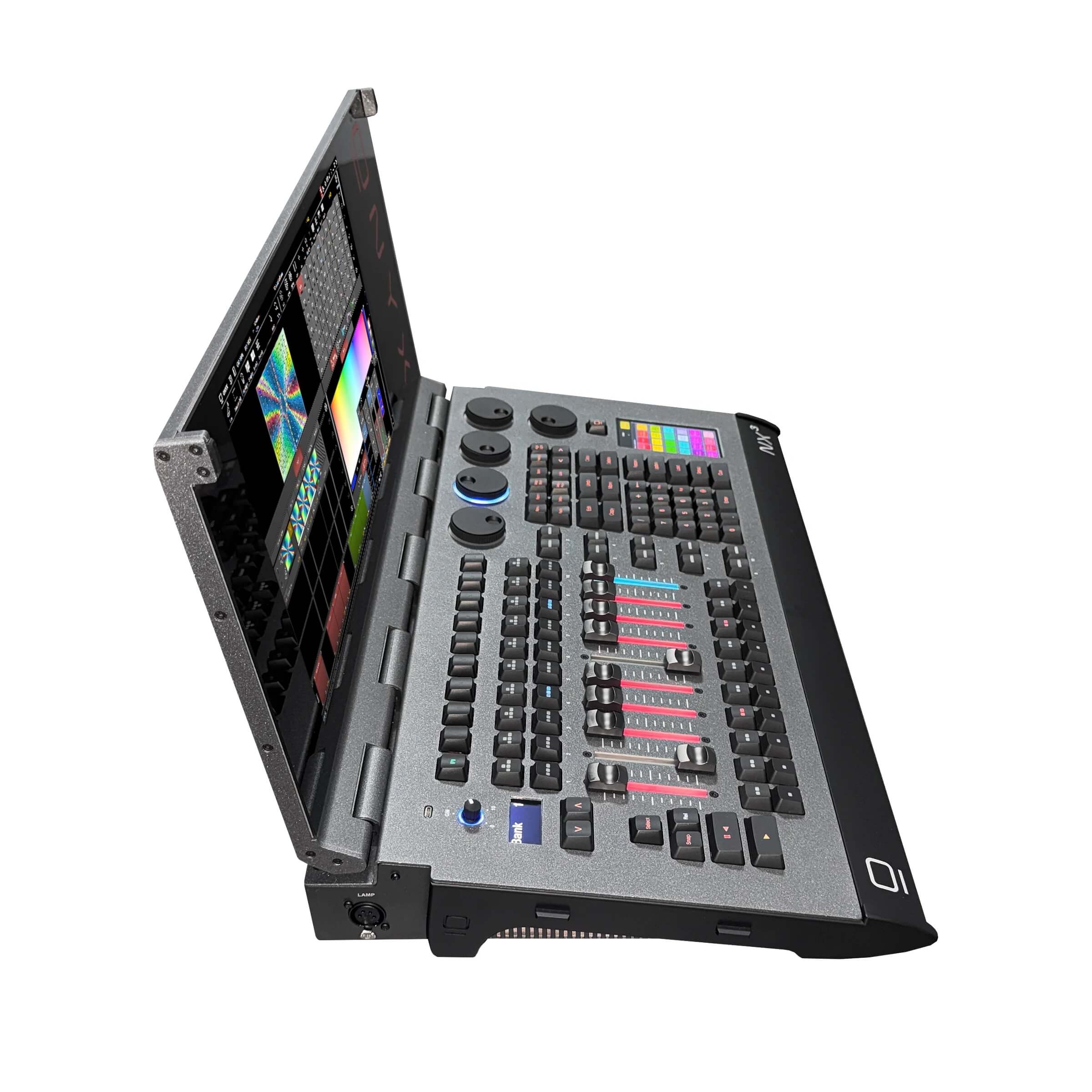 Obsidian NX3 - 64 Universe, 10 Motorized Faders, ONYX Lighting Console, left side