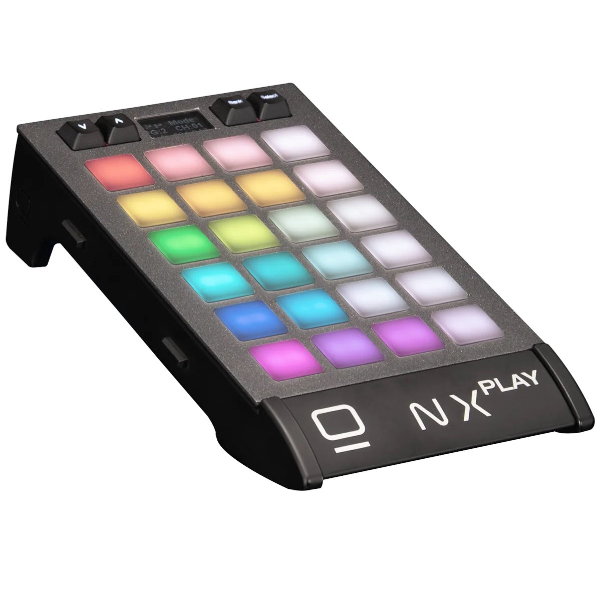 Obsidian ONYX NX Play - Button-Based Playback Expansion Module, angled right