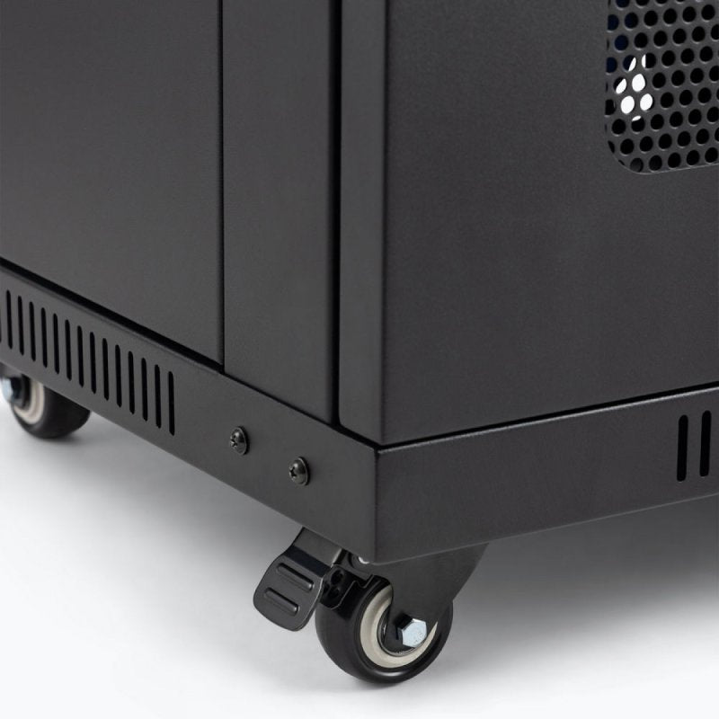 On-Stage RKD1200 - 12U Wall-Mount Knock-Down Rack, caster detail