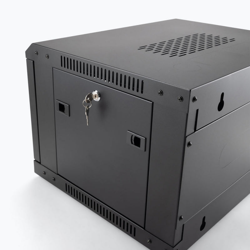 On-Stage RKD6000 - 6U Wall-Mount Knock-Down Rack, locking door