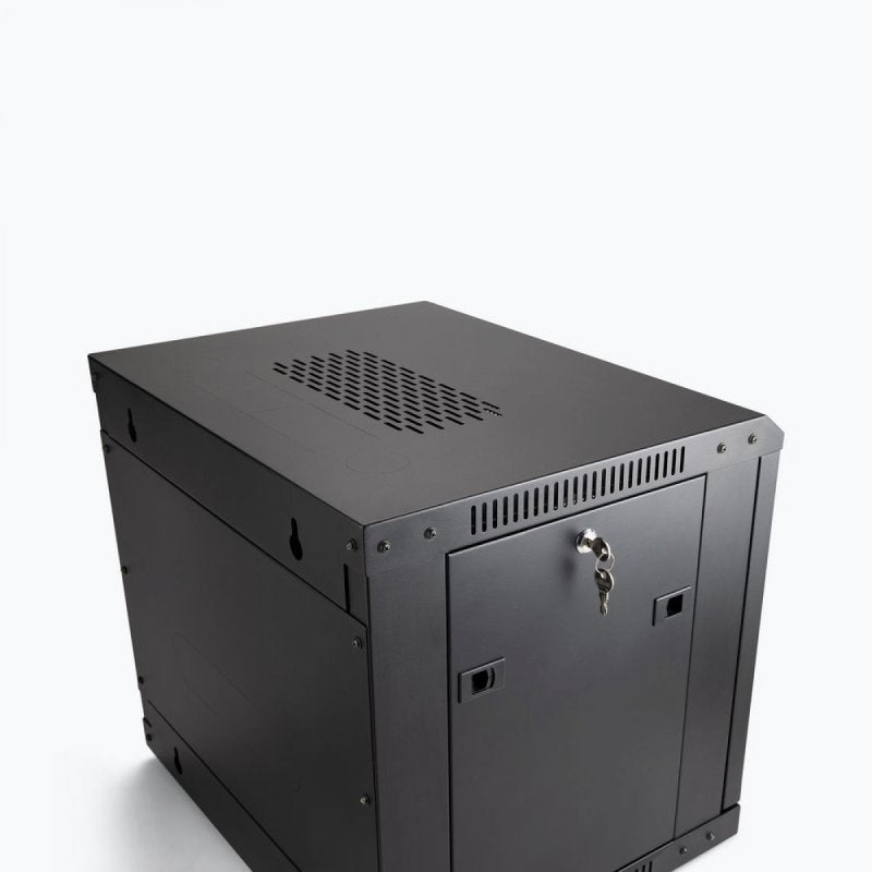 On-Stage RKD9000 - 9U Wall-Mount Knock-Down Rack, locking door