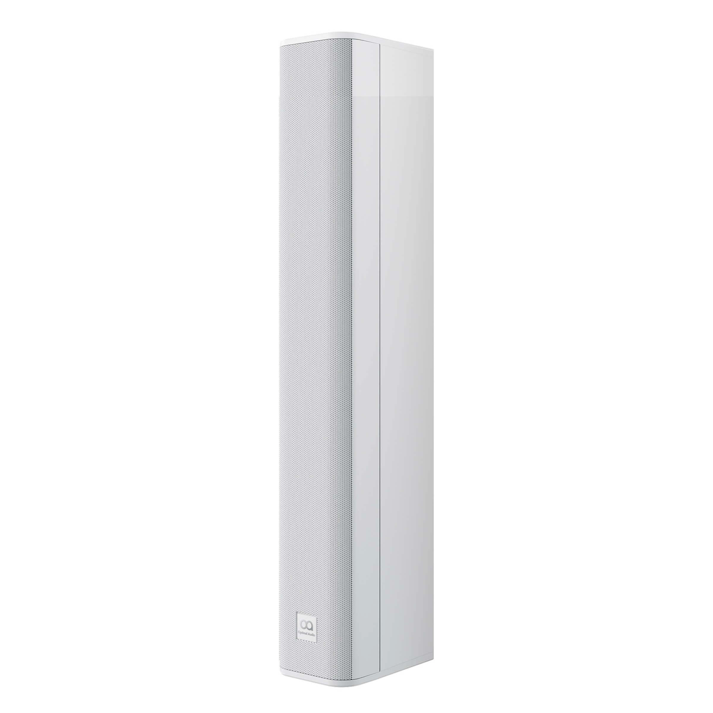 Optimal Audio Column 8 - 8-Driver Passive Column Loudspeaker, white, angled