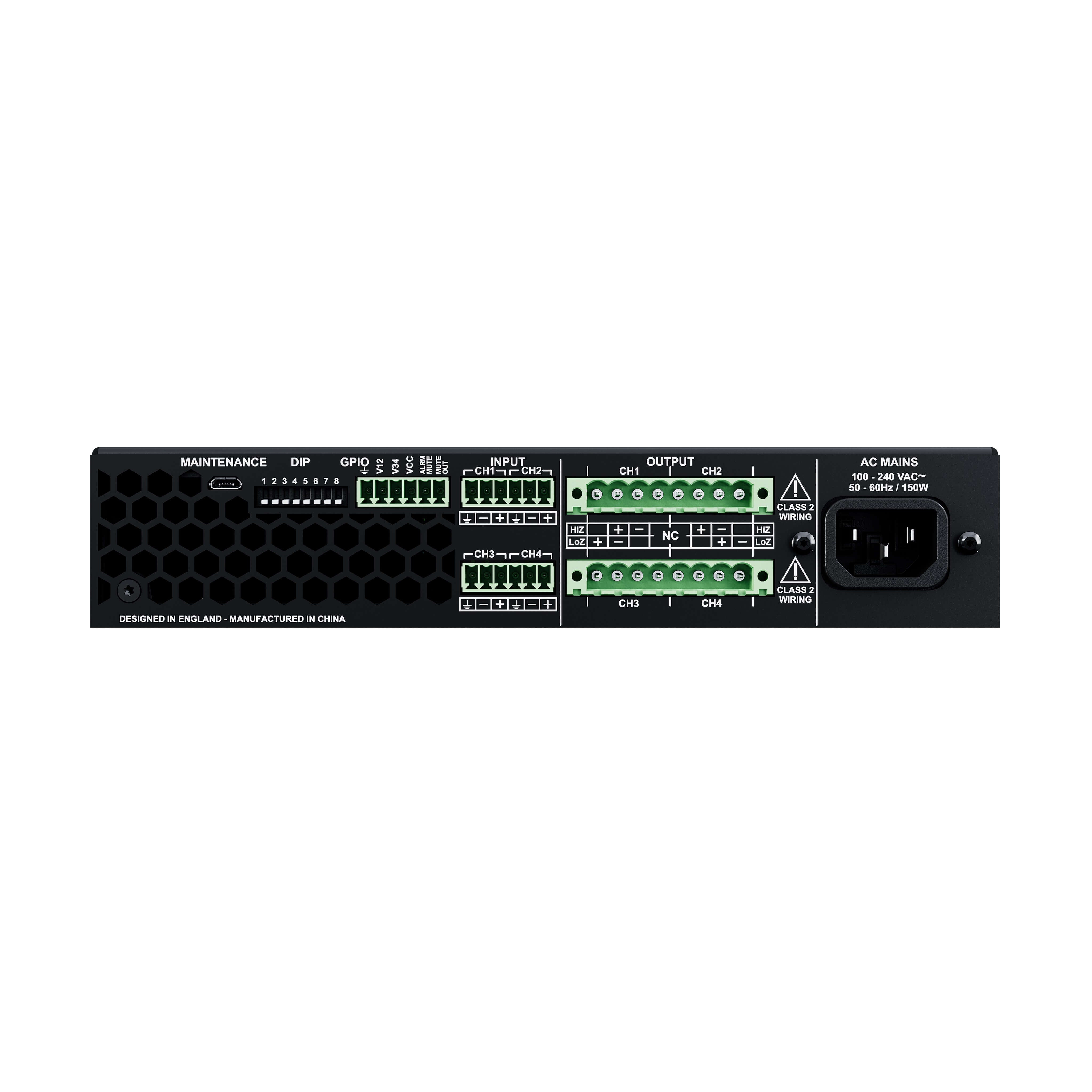 Optimal Audio SmartAmp 20 - 4 x 125W Amplifier with Integral DSP, rear