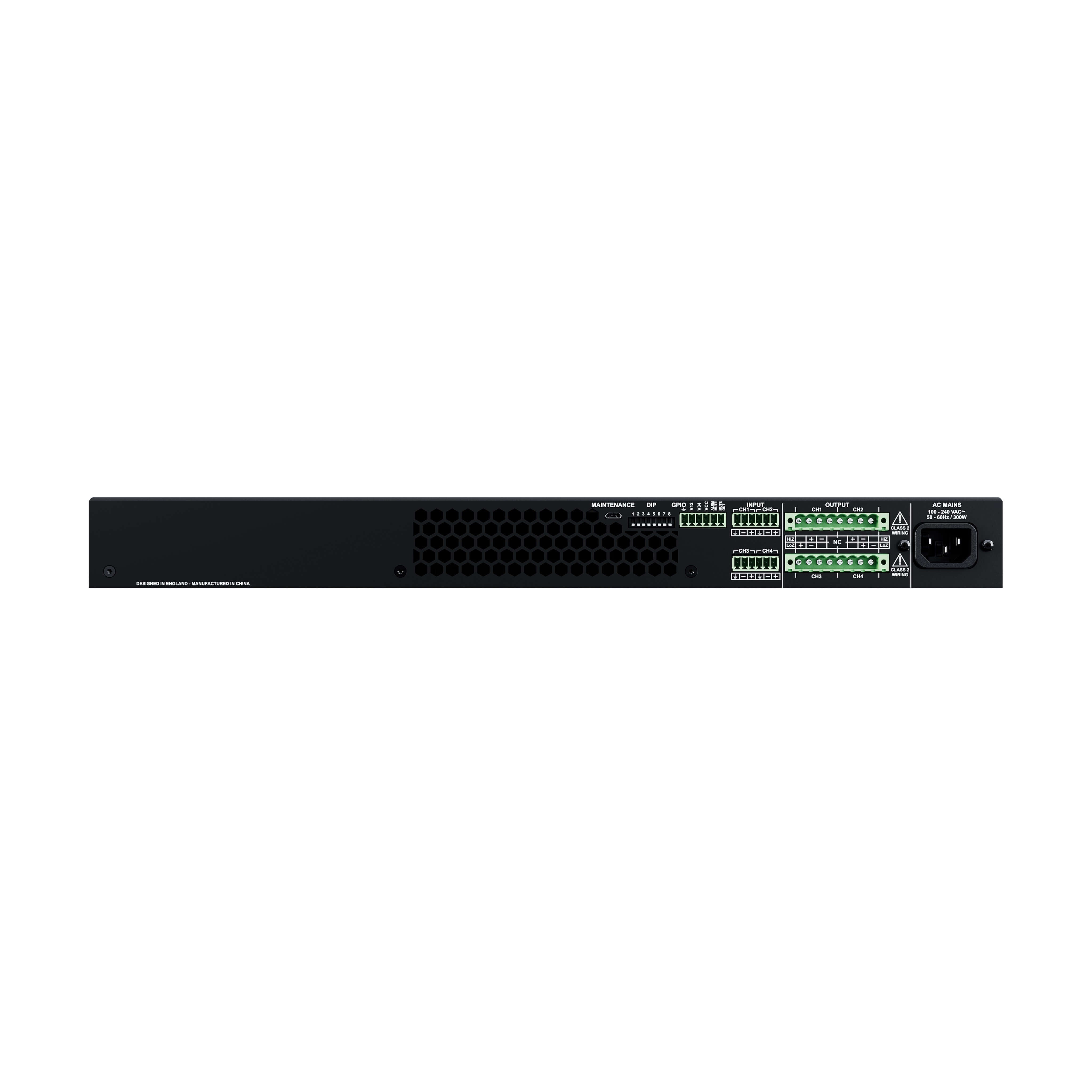 Optimal Audio SmartAmp 30 - 4 x 250W Amplifier with Integral DSP, rear
