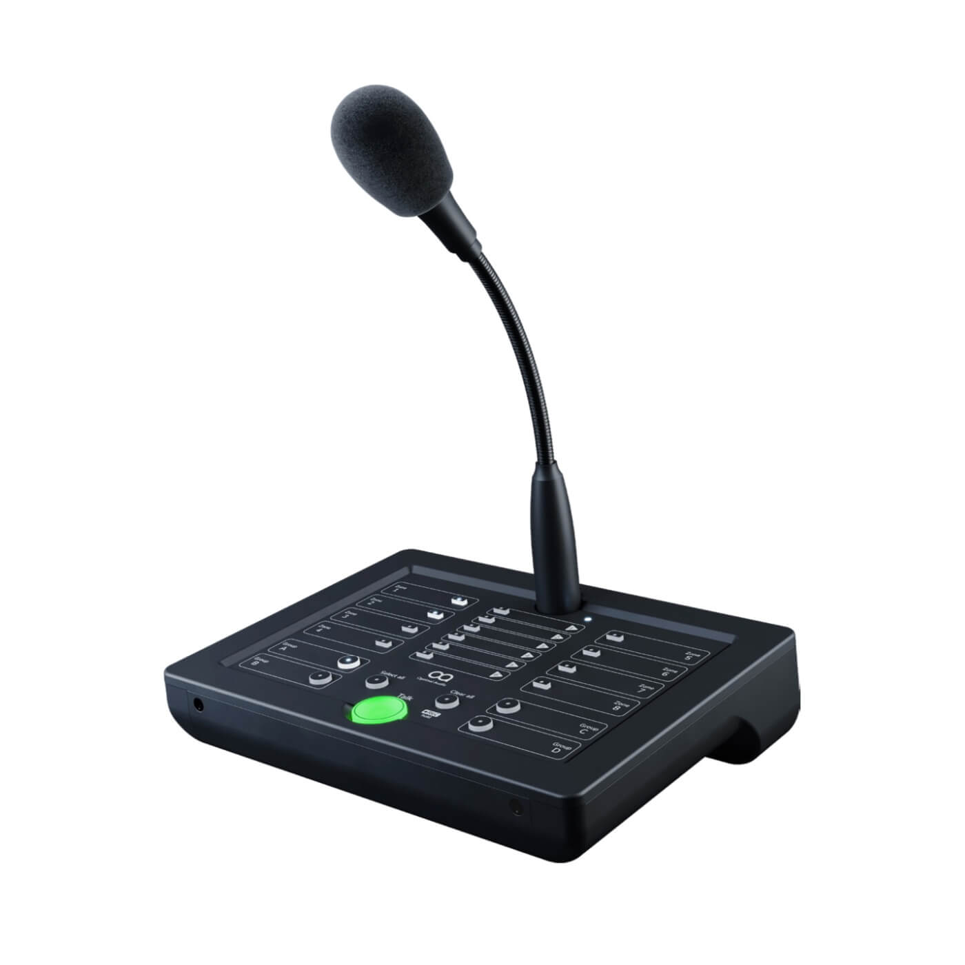 Optimal Audio Talk 8 - 8 Zone Digital Paging Station, angle