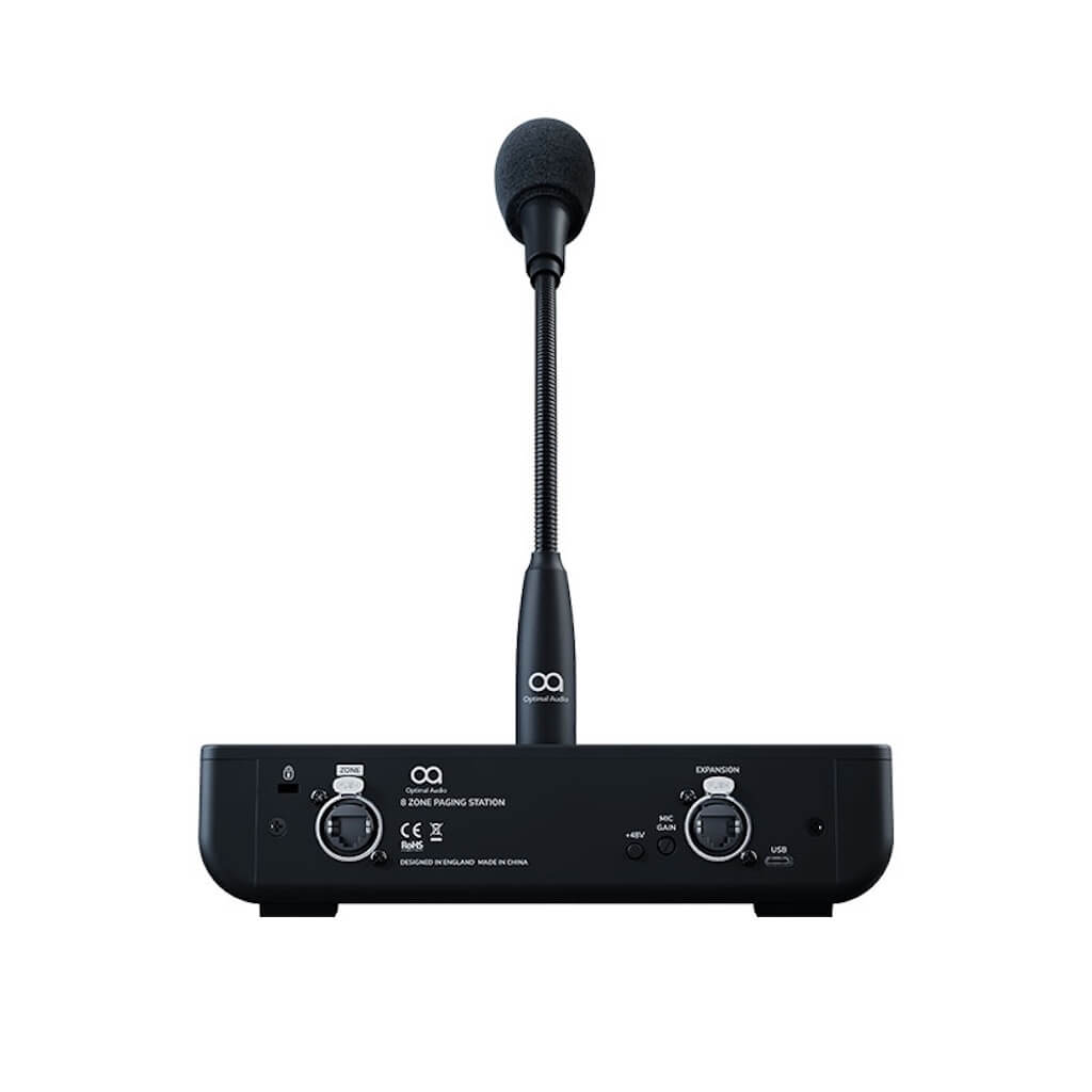 Optimal Audio Talk 8 - 8 Zone Digital Paging Station, rear