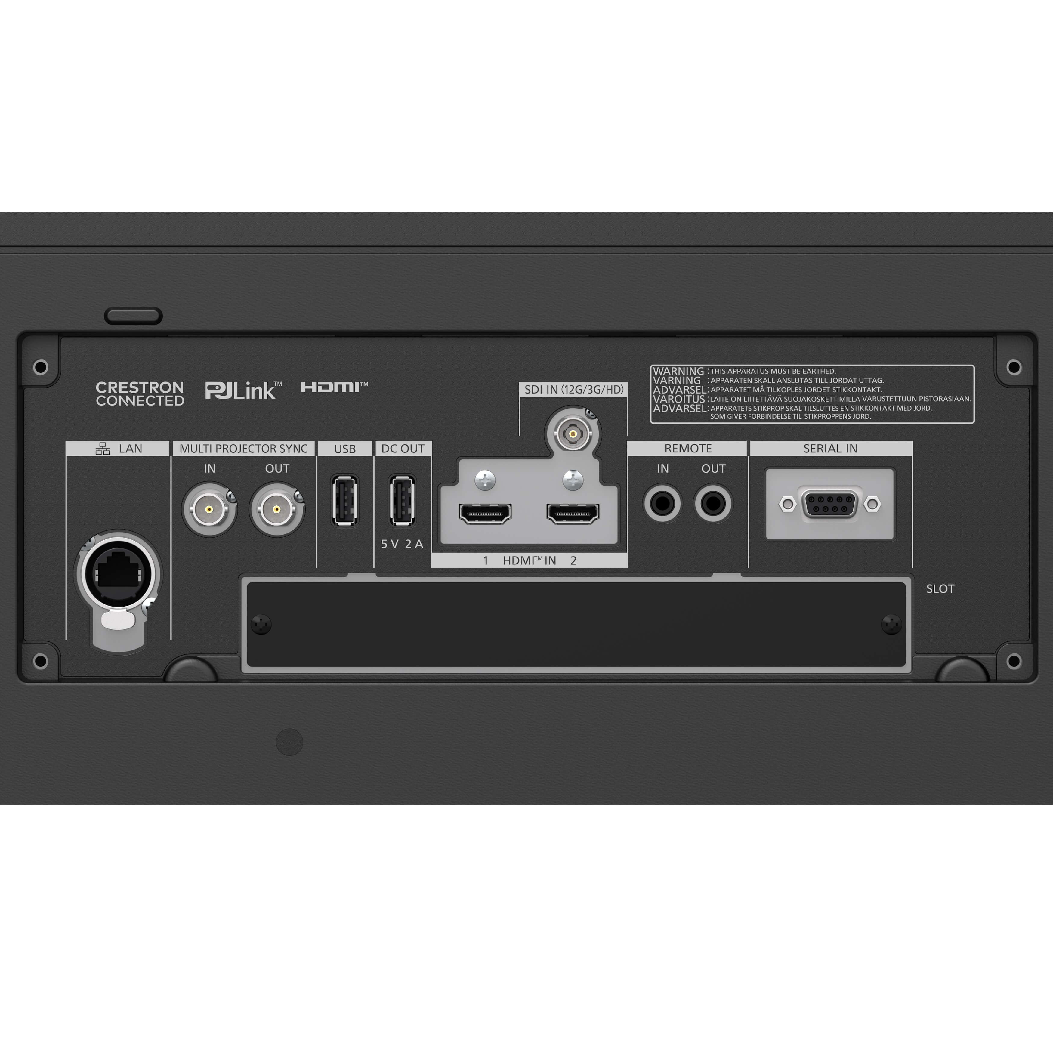 Panasonic PT-RQ45KU - 3-Chip DLP 4K Laser Projector, terminals