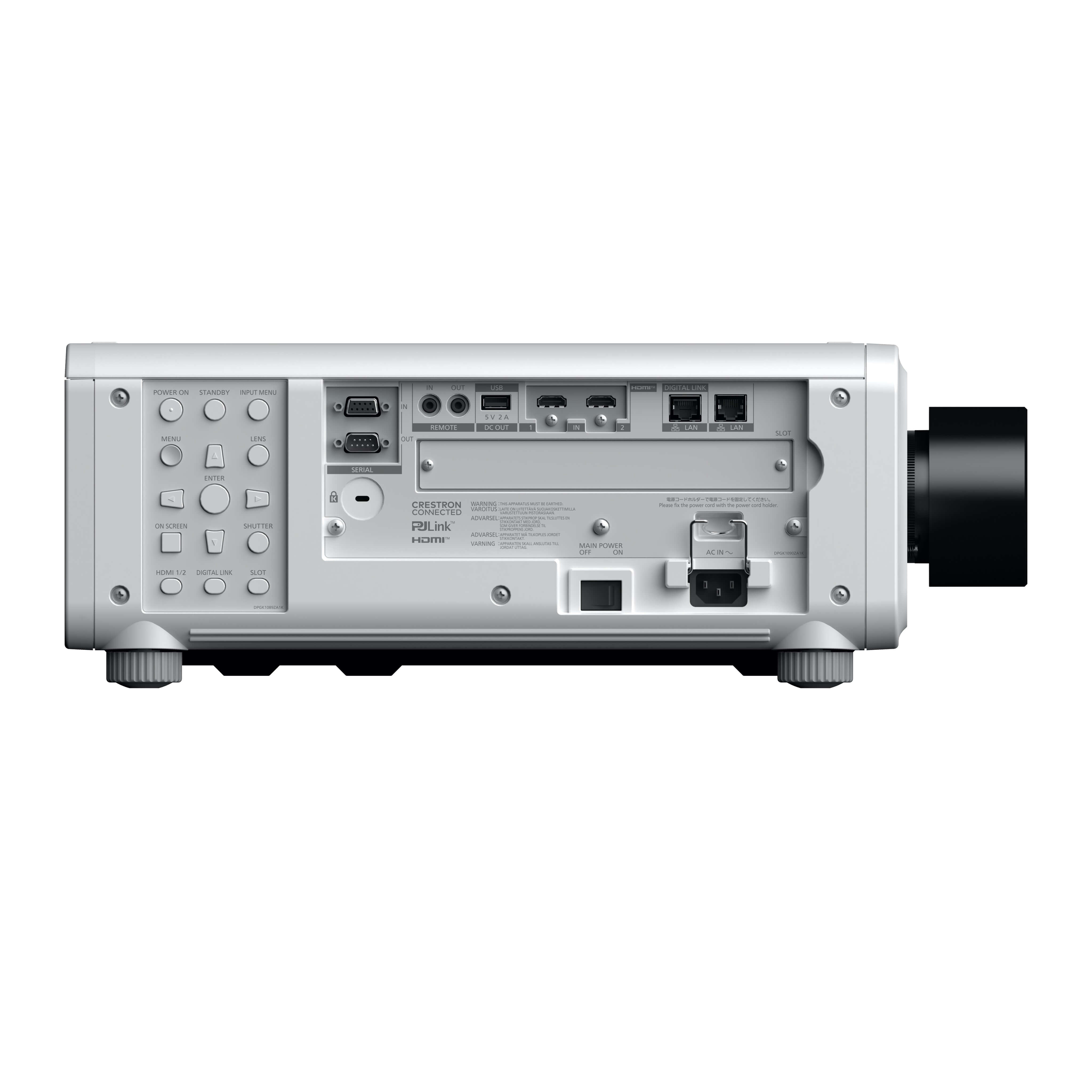 Panasonic PT-RZ7 RZ6 - 1-Chip DLP WUXGA Laser Projector, left side