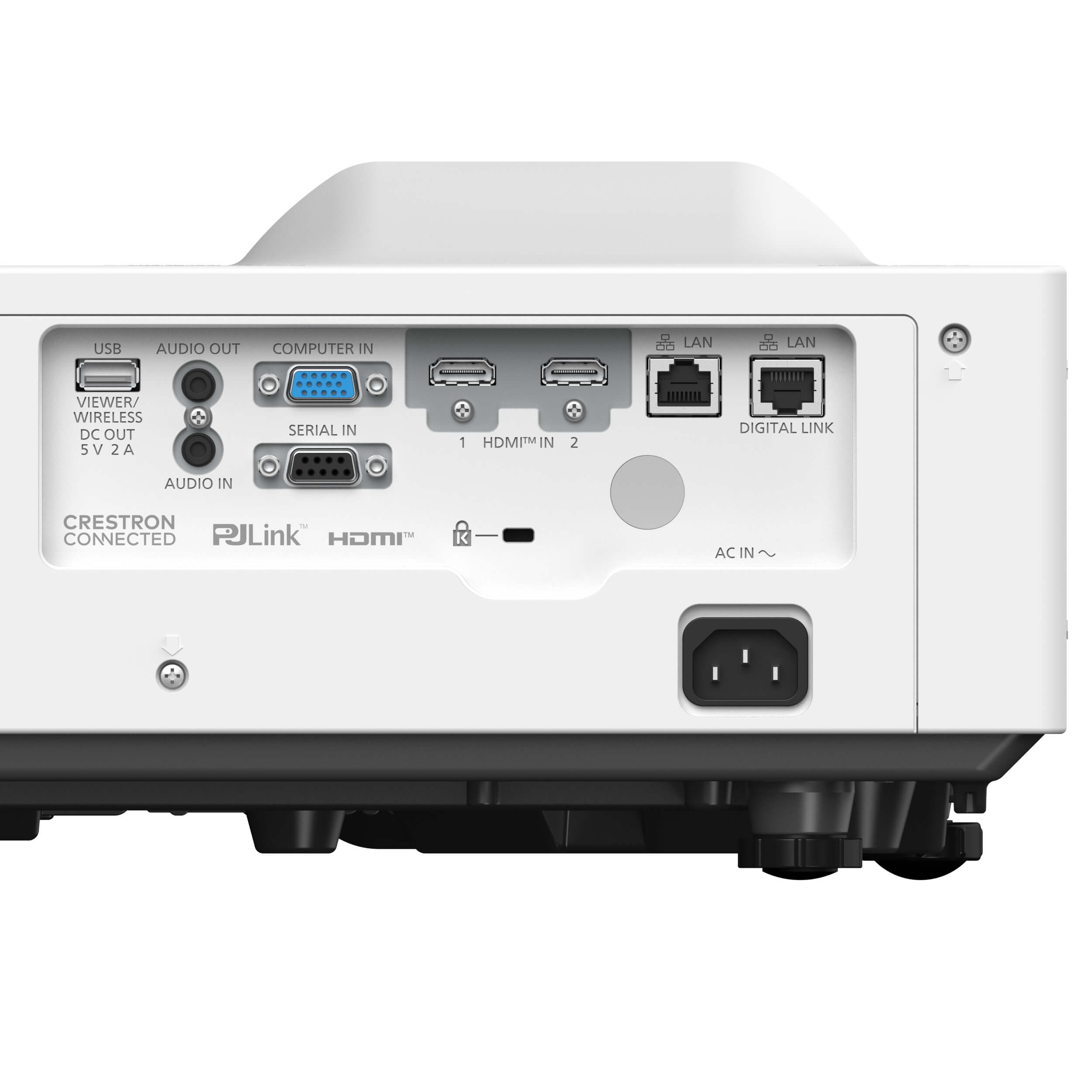 Panasonic PT-VMZ7ST Series - Short-Throw 3LCD Laser WUXGA Projector, terminals