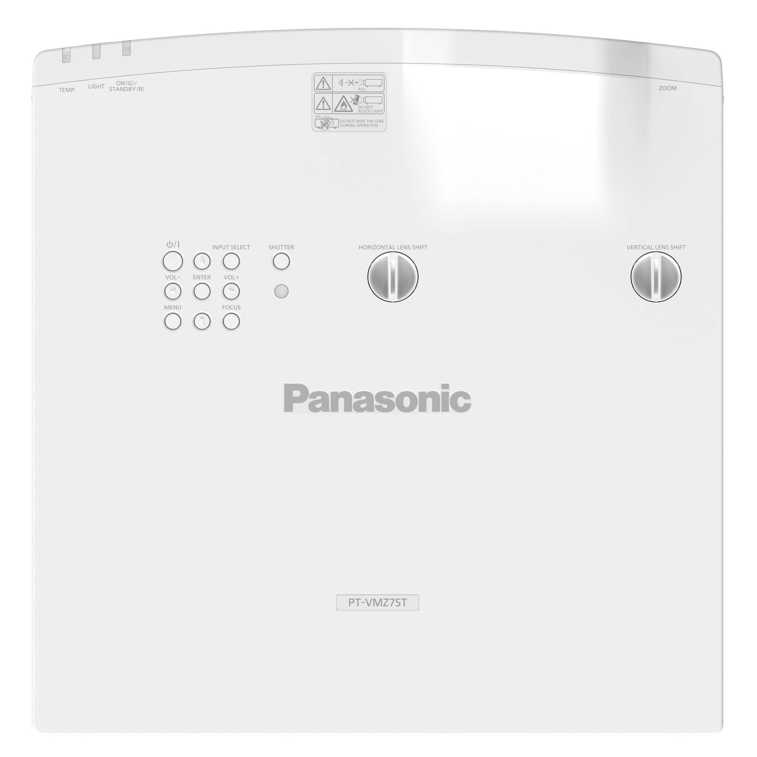 Panasonic PT-VMZ7ST Series - Short-Throw 3LCD Laser WUXGA Projector, top