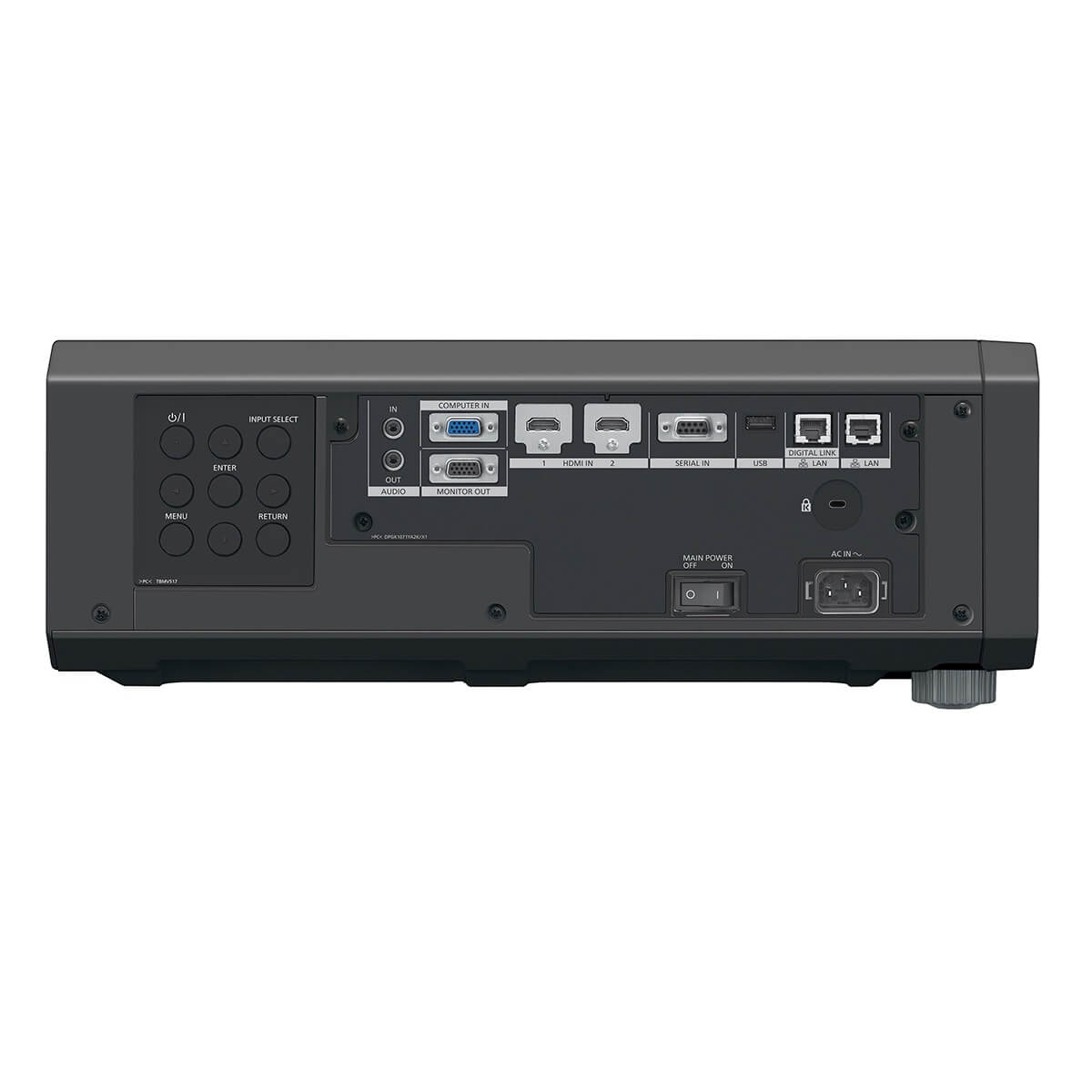Panasonic PT-FRQ60 - 1-Chip DLP 4K Laser Projector, side control